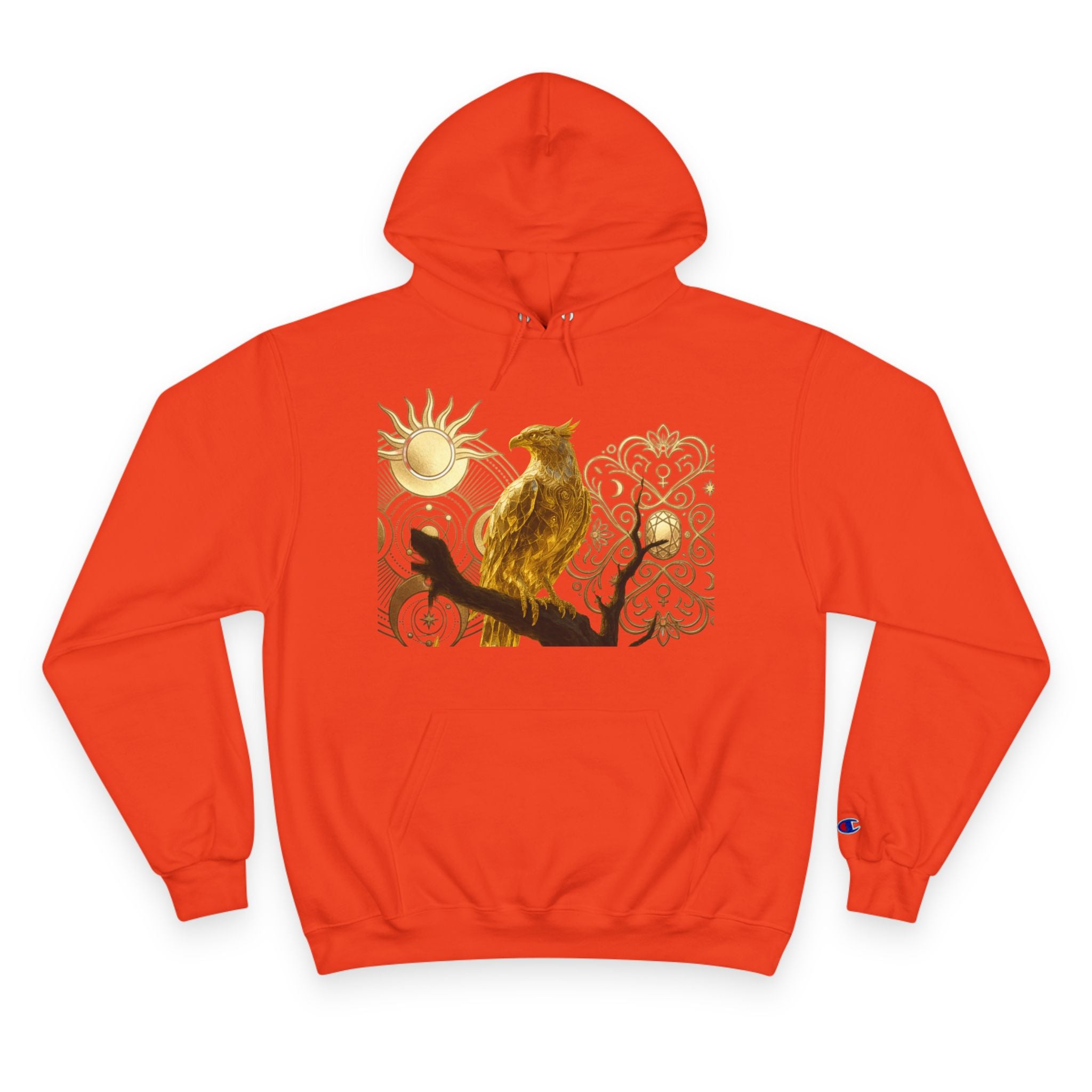 PRB Golden Owl Sundial Graphic Champion Hoodie by Power Runs Black