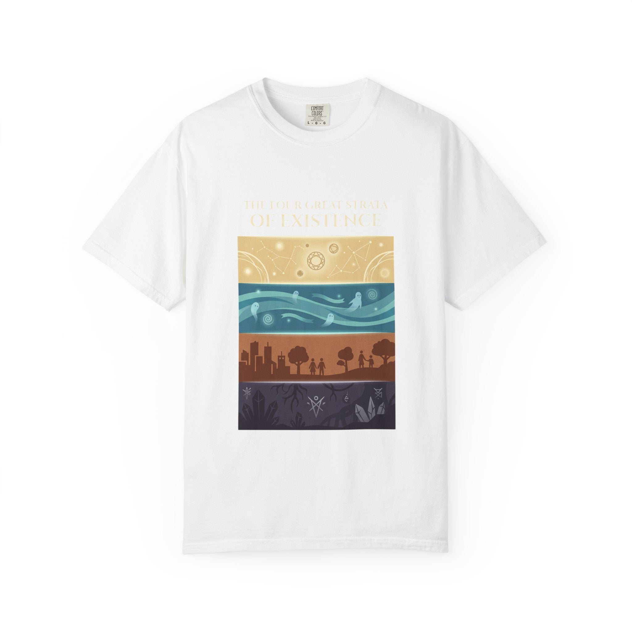 Desert to Night Sky Landscape T-Shirt | Vintage Garment-Dyed Graphic Tee by Printify