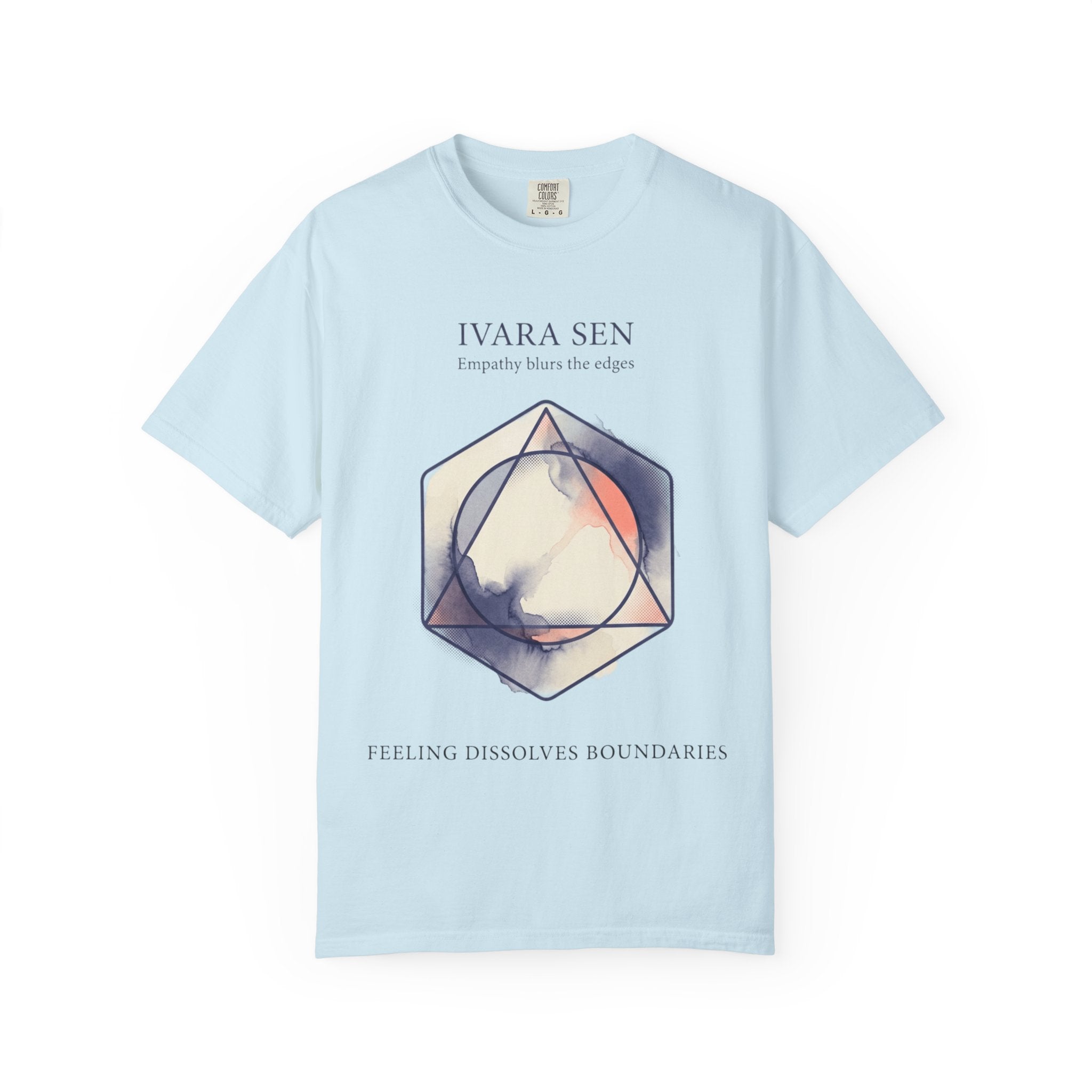 Power Runs Black PRB Abstract Geometric Tee — “Ivara Sen: Feeling Dissolves Boundaries” by Power Runs Black