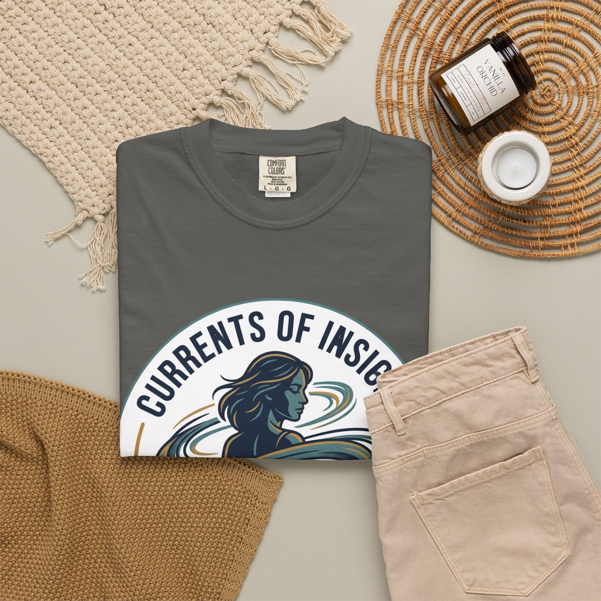 Power Runs Black Currents of Insight T-Shirt — 'Astra: Every thought leaves a trail' Graphic Tee by Power Runs Black