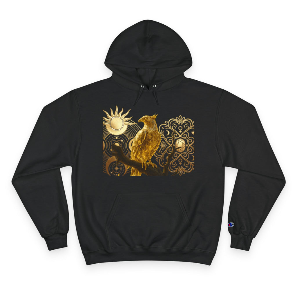 PRB Golden Owl Sundial Graphic Champion Hoodie by Power Runs Black