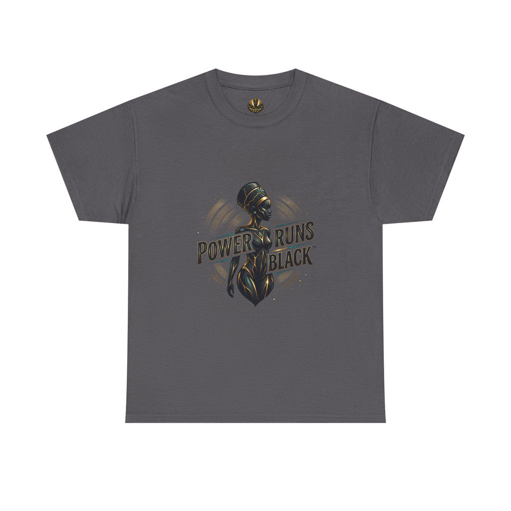 Power Runs Black Queen Goddess Graphics Tee by Printify