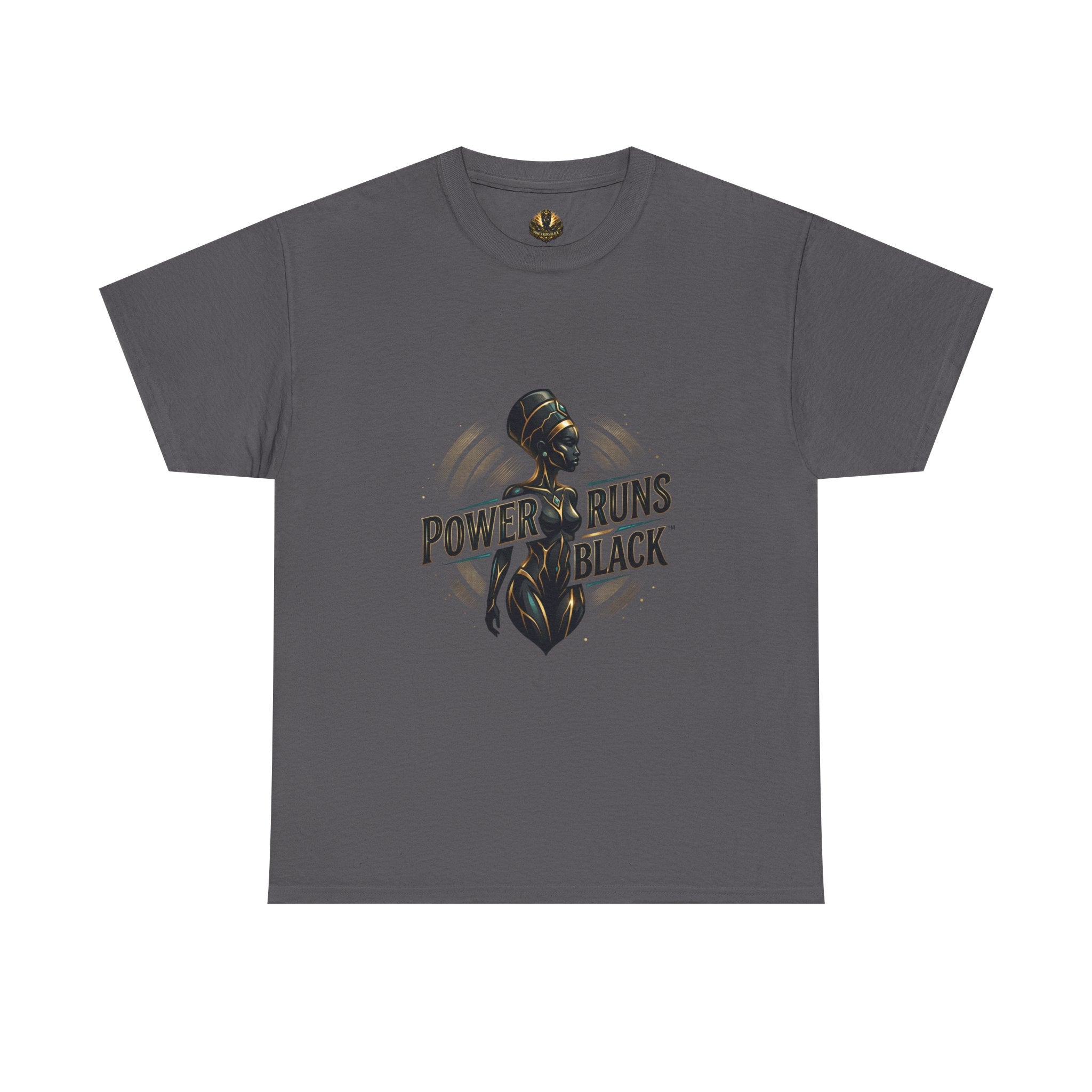 Power Runs Black Queen Goddess Graphics Tee by Printify