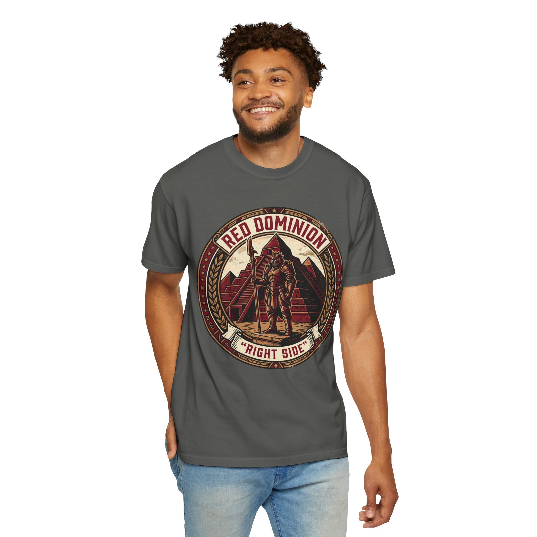 Power Runs Black PRB Red Dominion 'Right Side' Graphic T-Shirt by Power Runs Black