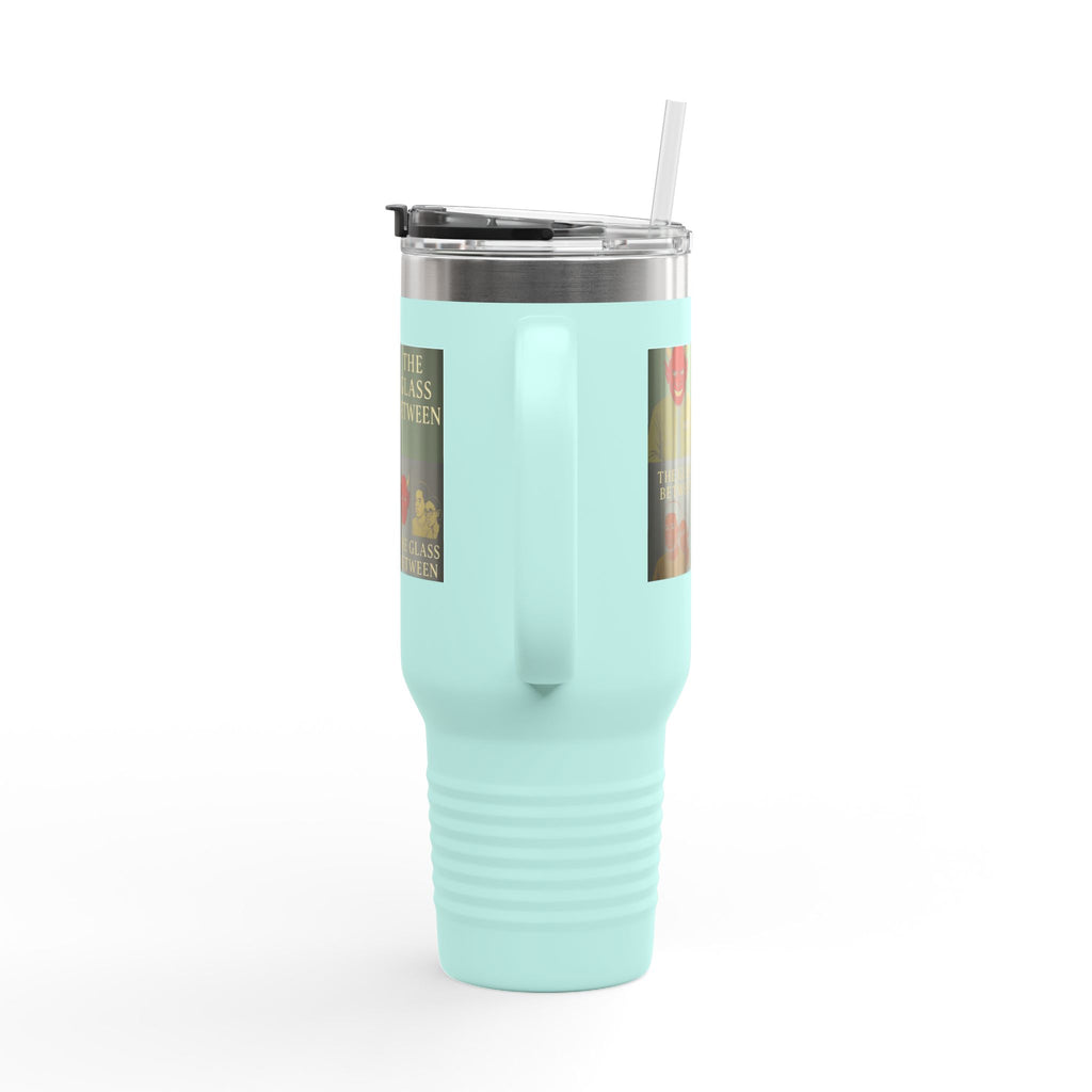 PRB The Glass Between collage travel mug | 40oz insulated tumbler by Power Runs Black