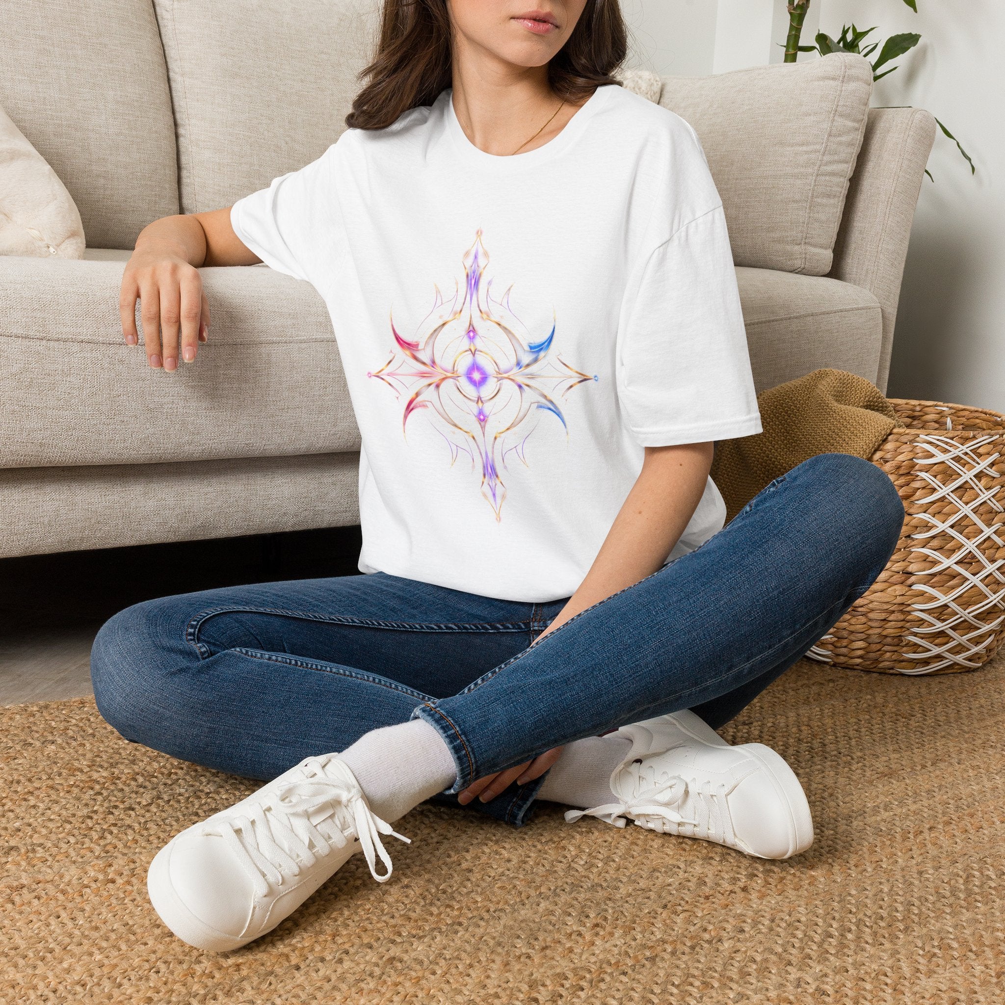 Power Runs Black PRB Pretty Rich Bitch The Collection Mystic Mandala Tee — Subtle Pastel Spiritual Graphic T-Shirt by Printify