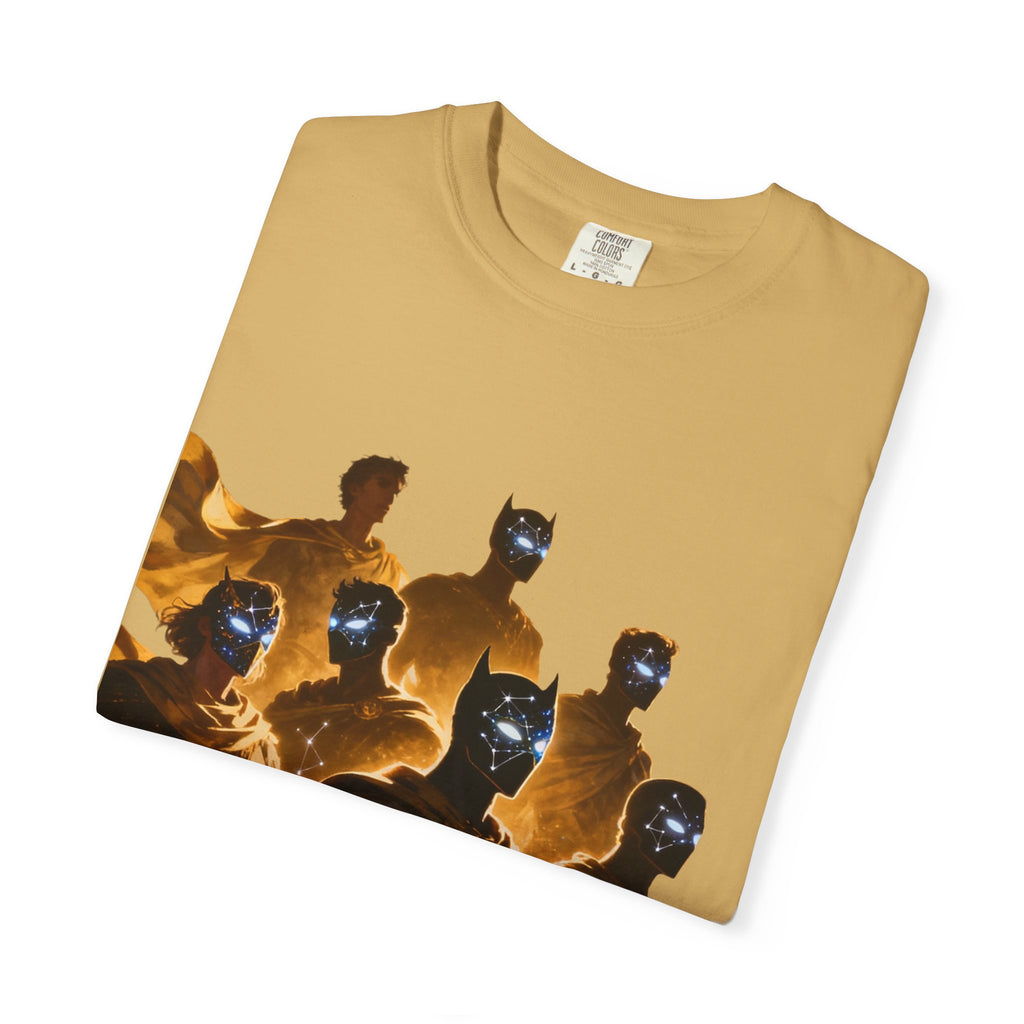 PRB Cosmic Heroes Graphic Tee (Golden Cloaks & Starry Faces) by Printify
