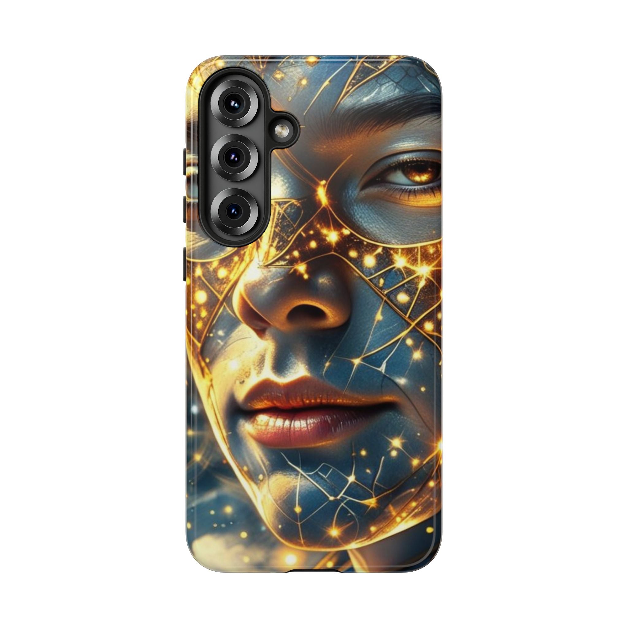PRB Galactic Portrait Tough Case | Cosmic Face Phone Case, Starry Nebula Design by Printify