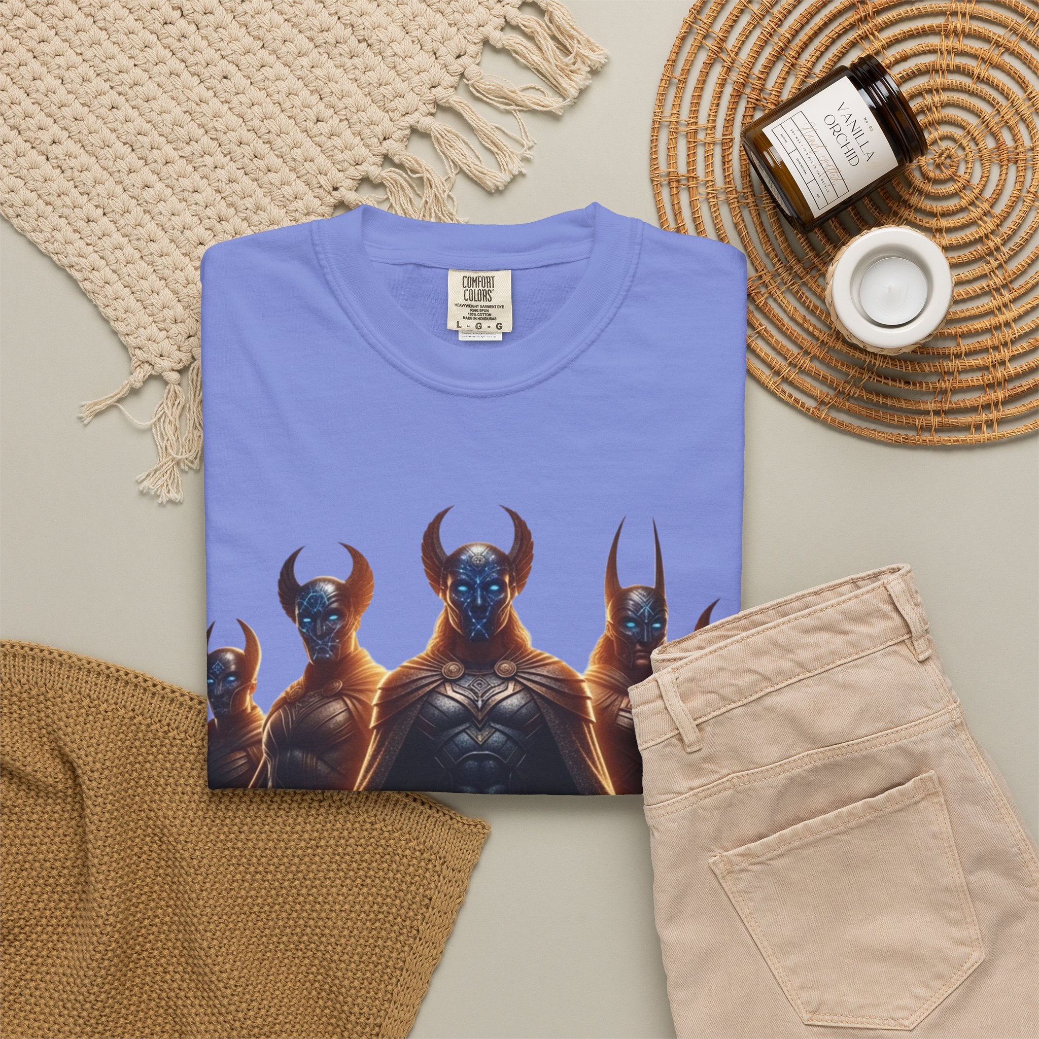 Power Runs Black PRB Dark Legion Graphic T-Shirt — Horned Warriors Fantasy Tee by Power Runs Black