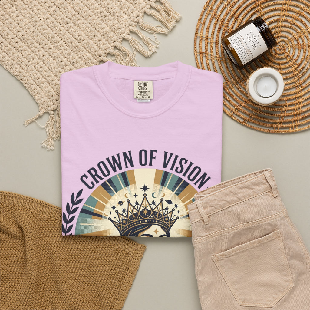Power Runs Black Crown of Vision T-Shirt — Vintage Inspirational Graphic Tee by Printify