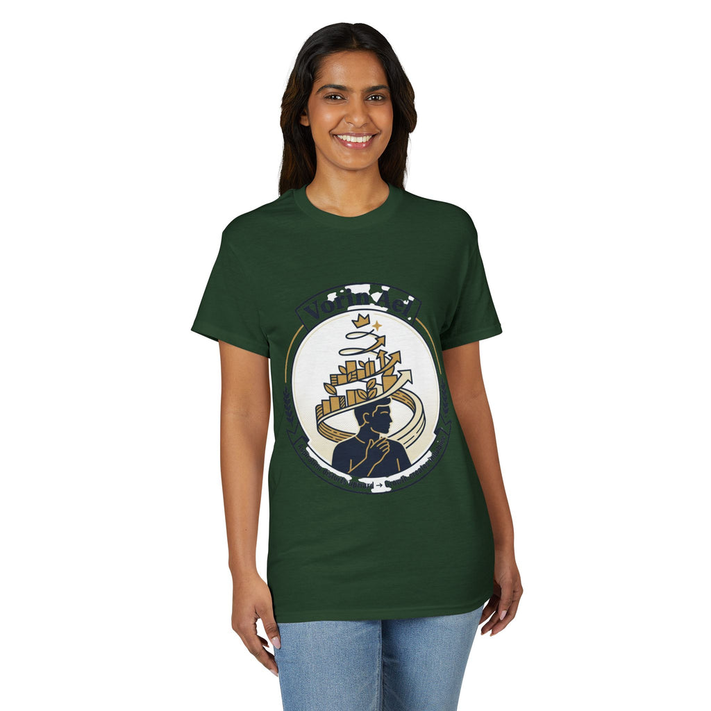 Power Runs Black PRB Vorin Ael Crest T-Shirt — Fantasy Guild Emblem Tee by Printify