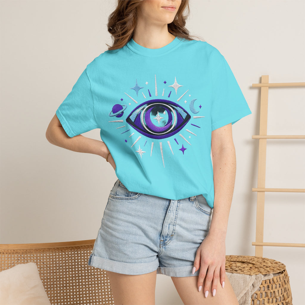 PRB Mystic All-Seeing Eye T-shirt | Cosmic Moon and Stars by Power Runs Black