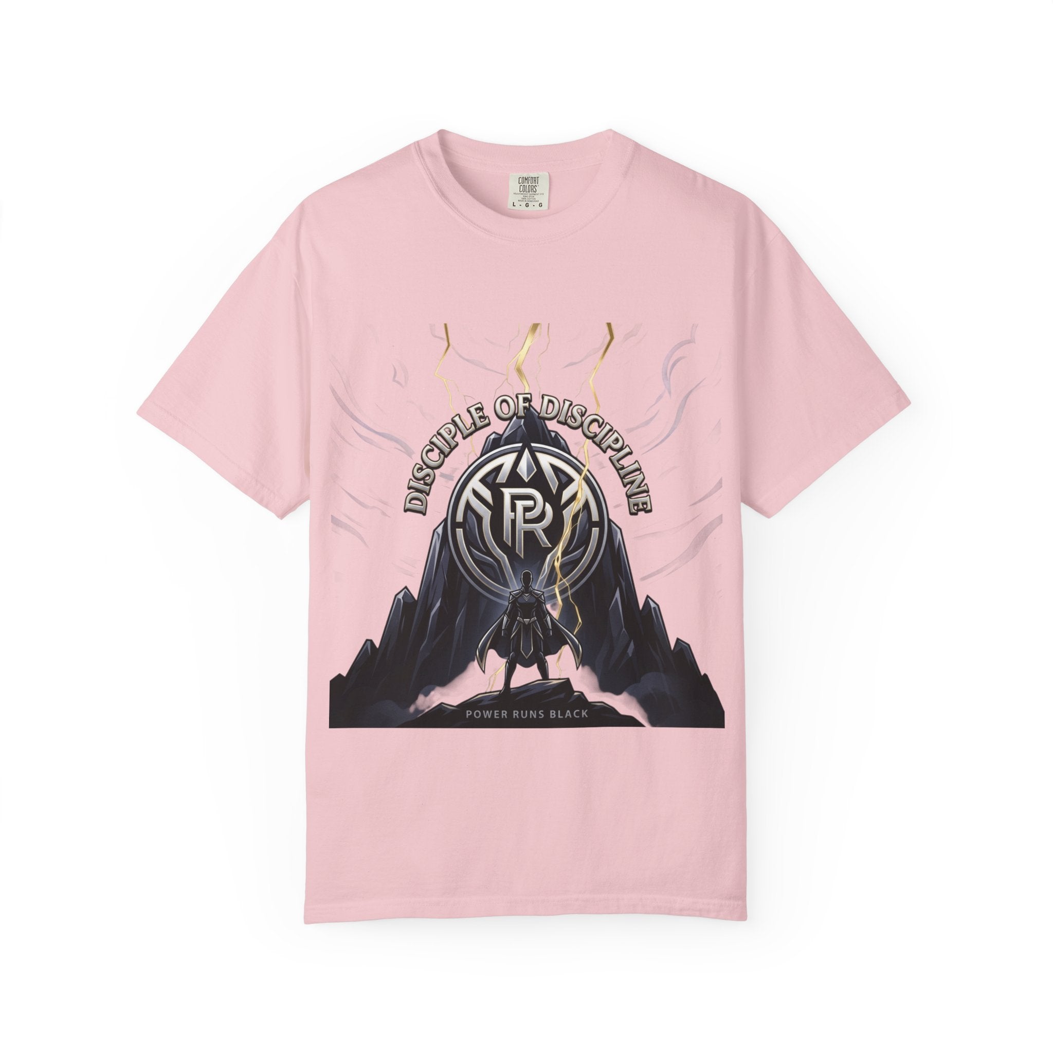 Printify PRB Disciple of Discipline logo mountain graphic T-Shirt | Crest emblem tee - T-Shirt