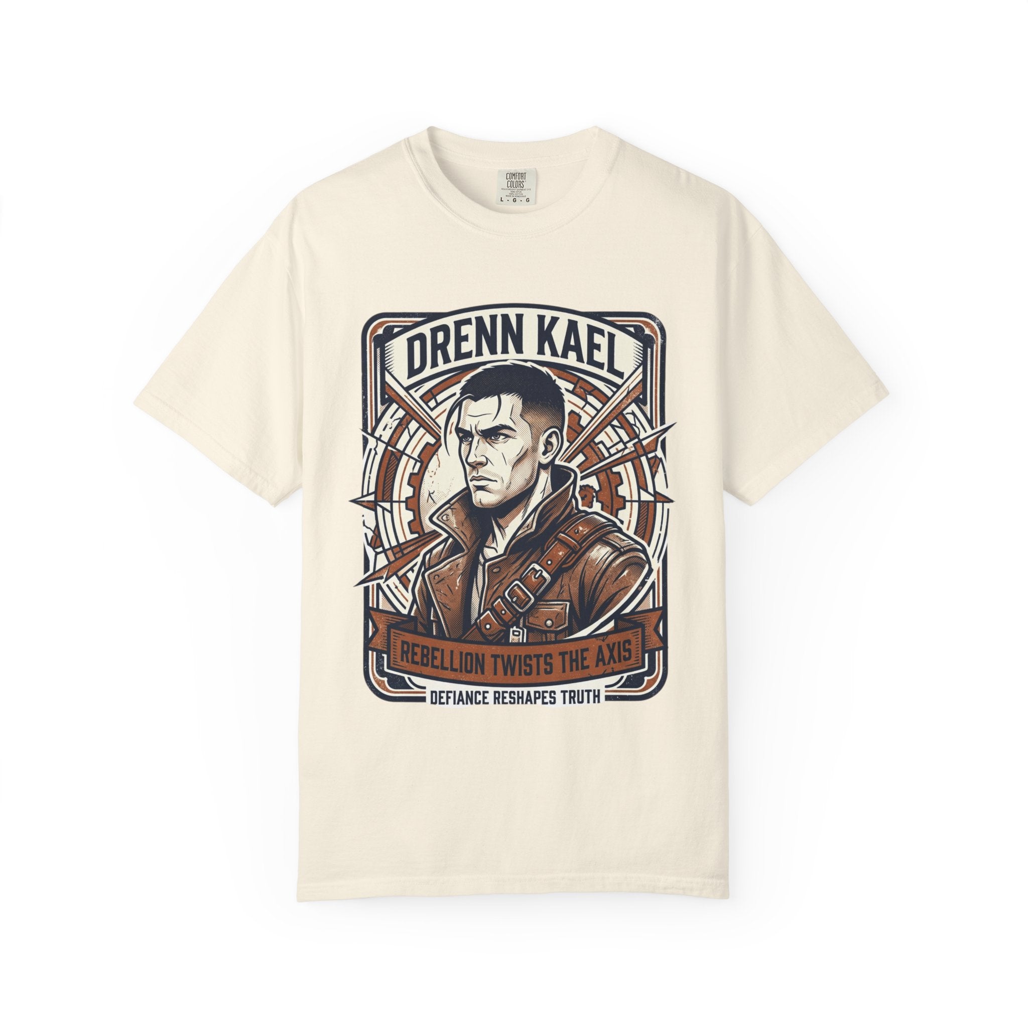 Power Runs Black PRB Drenn Kael Portrait T-Shirt — "Rebellion Twists the Axis" Graphic Tee by Power Runs Black