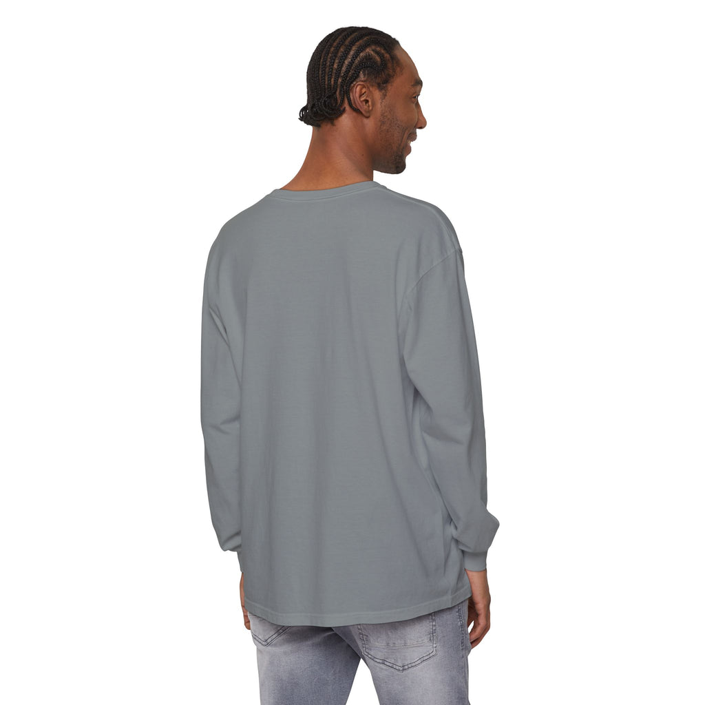 PRB Neon City Skyline Long Sleeve Shirt | Urban Nightscape Illustration by Power Runs Black