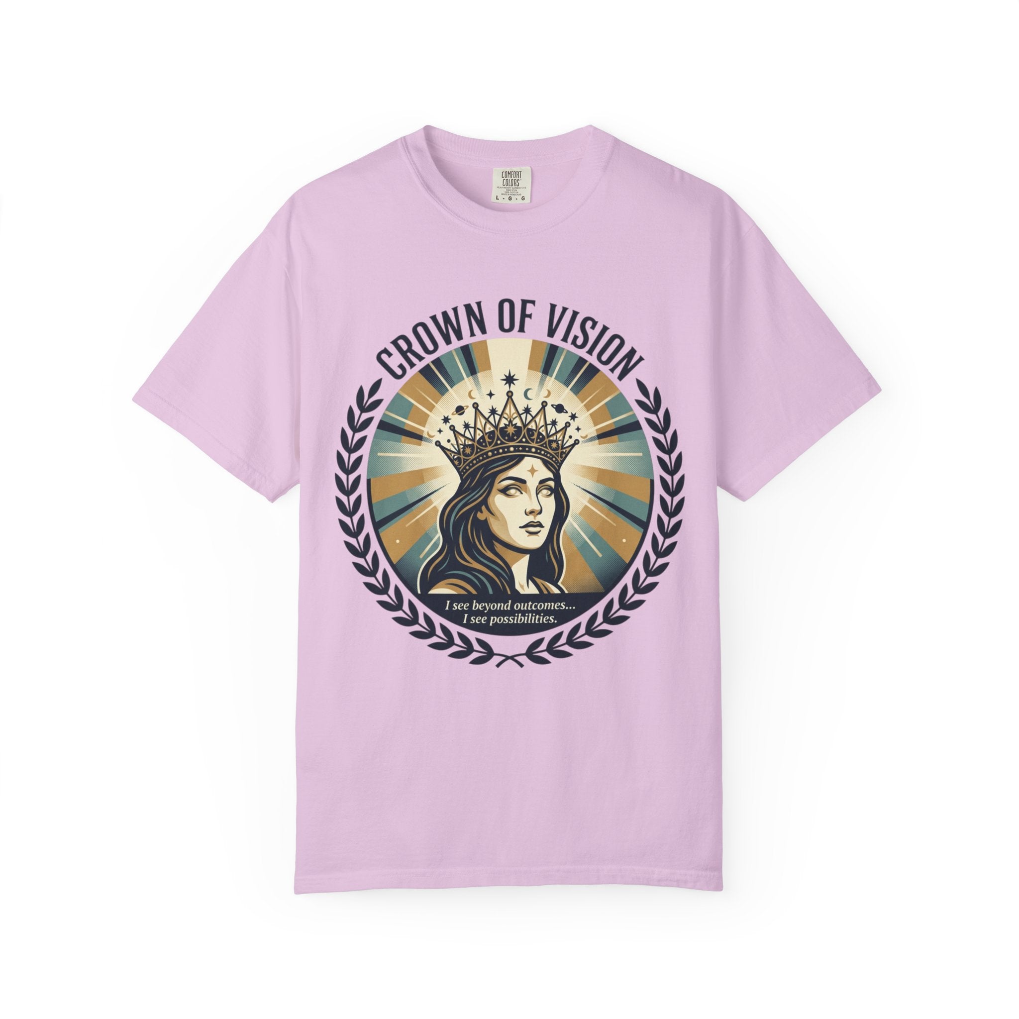 Power Runs Black Crown of Vision T-Shirt — Vintage Inspirational Graphic Tee by Printify