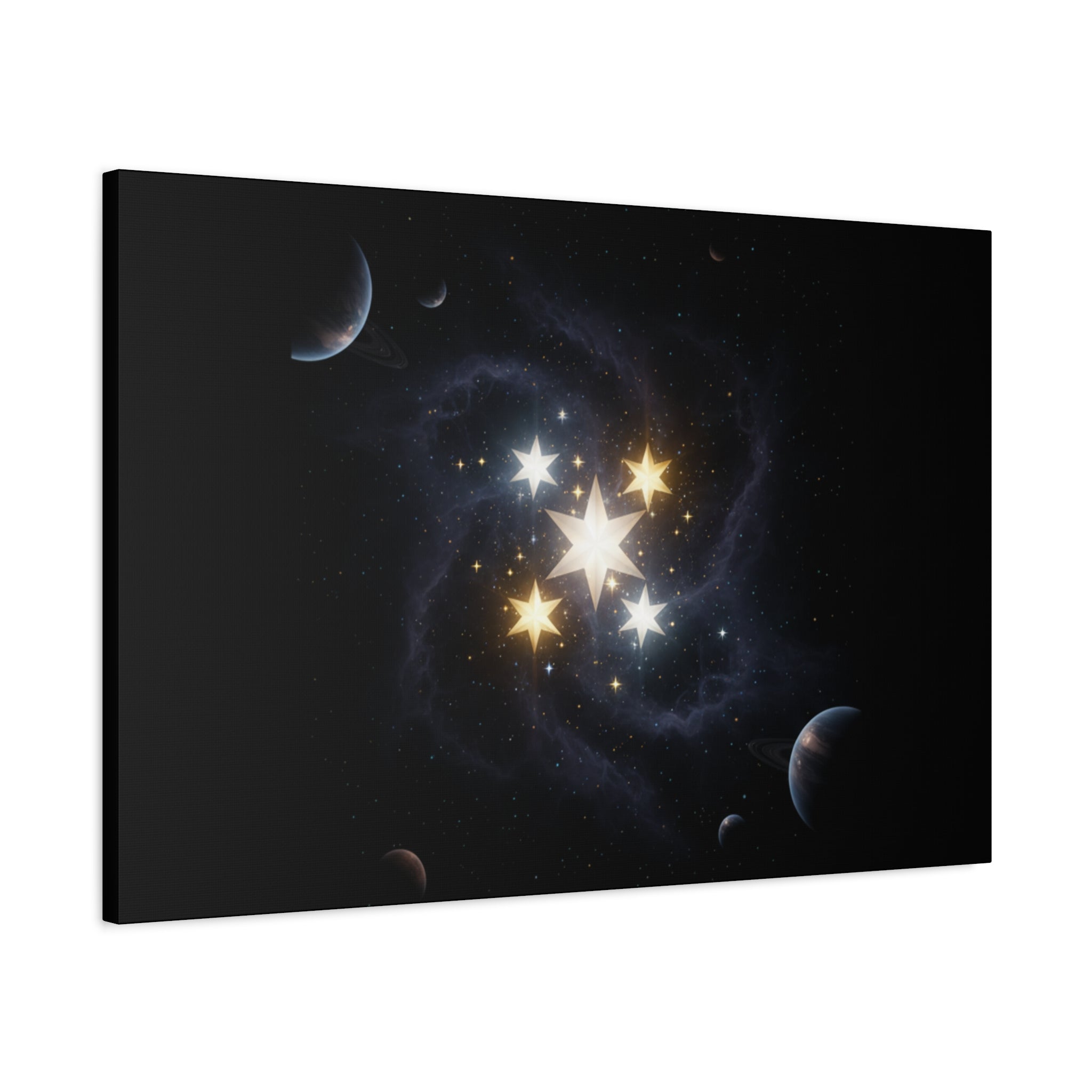 Power Runs Black PRB Glowing Star Constellation Canvas by Power Runs Black