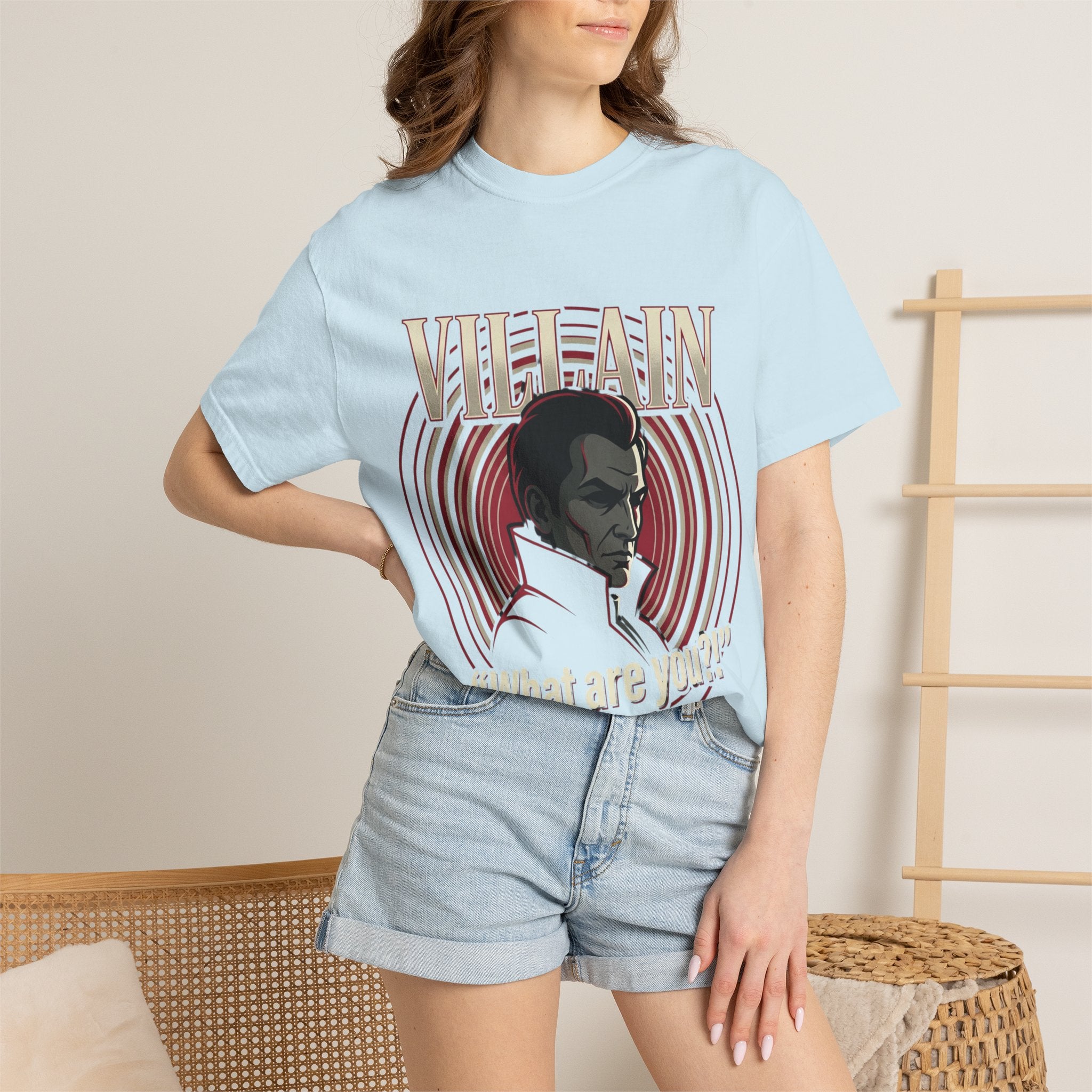 Power Runs Black Villain Portrait T-Shirt — "What Are You?" Graphic Tee by Power Runs Black