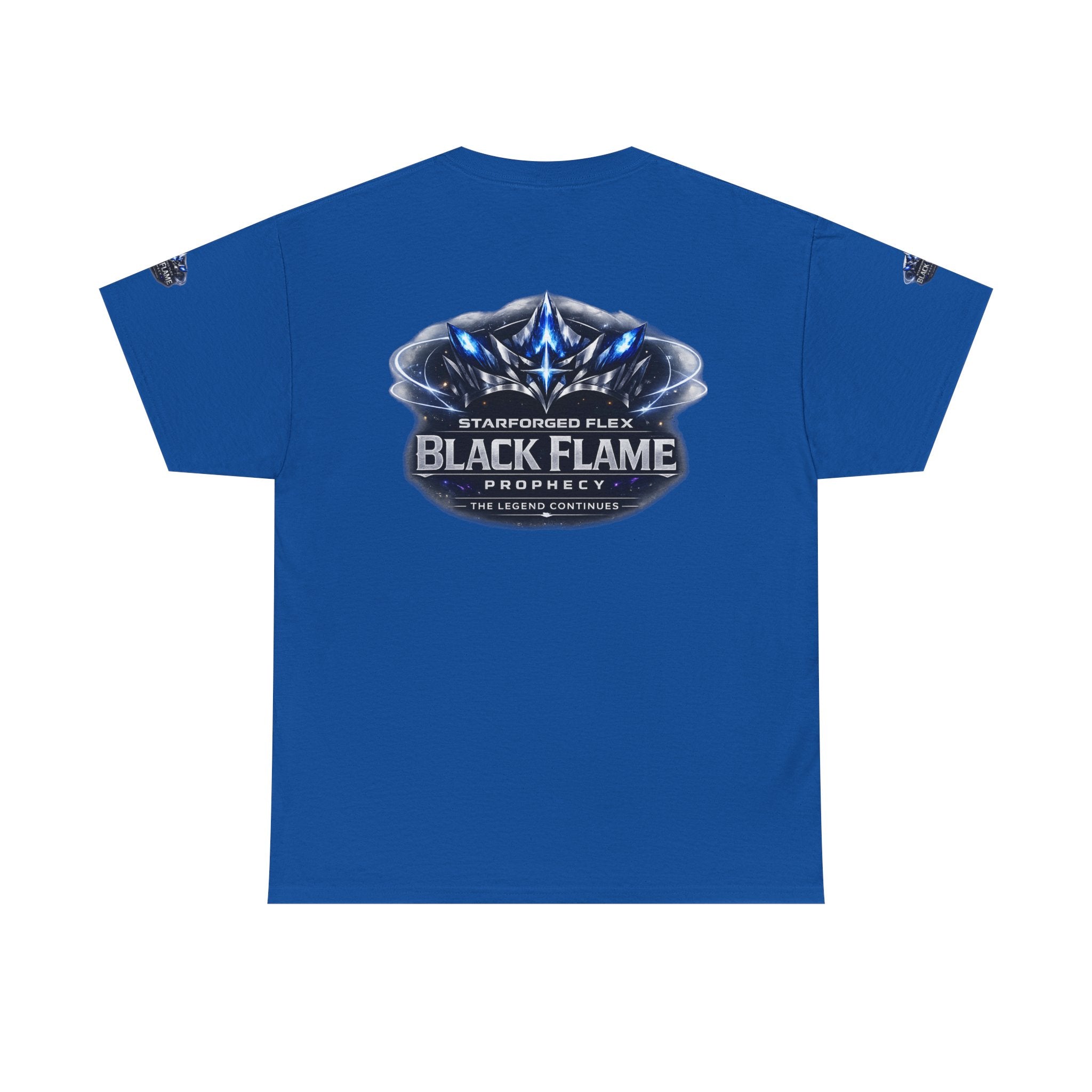 PRB Black Flame Prophecy Tee — Starforged Flex Graphic T‑Shirt by Power Runs Black