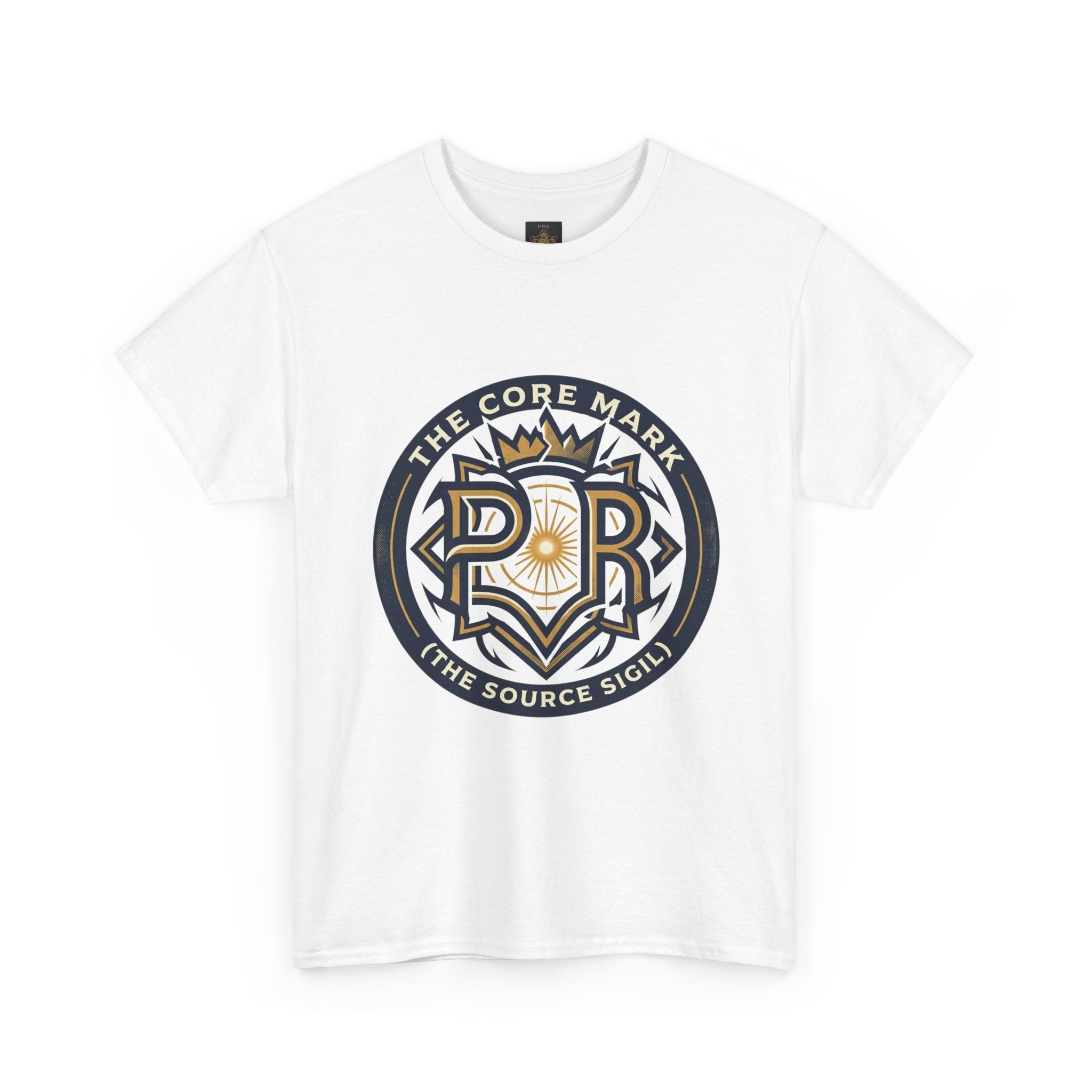 Power Runs Black PRB Core Mark Logo T-Shirt — "The Source Sigil" Retro Emblem Tee by Power Runs Black