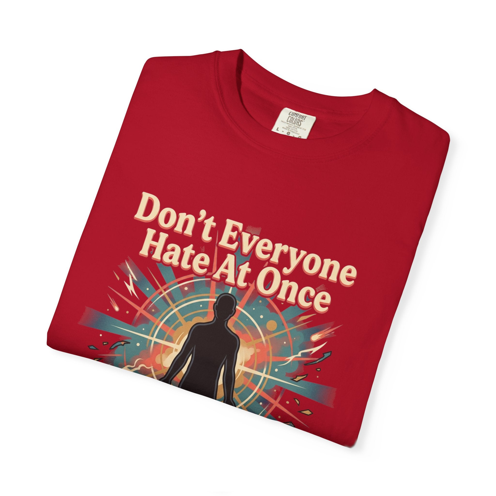 Power Runs Black Don't Everyone Hate Me Once" Retro Silhouette Graphic Tee by Printify