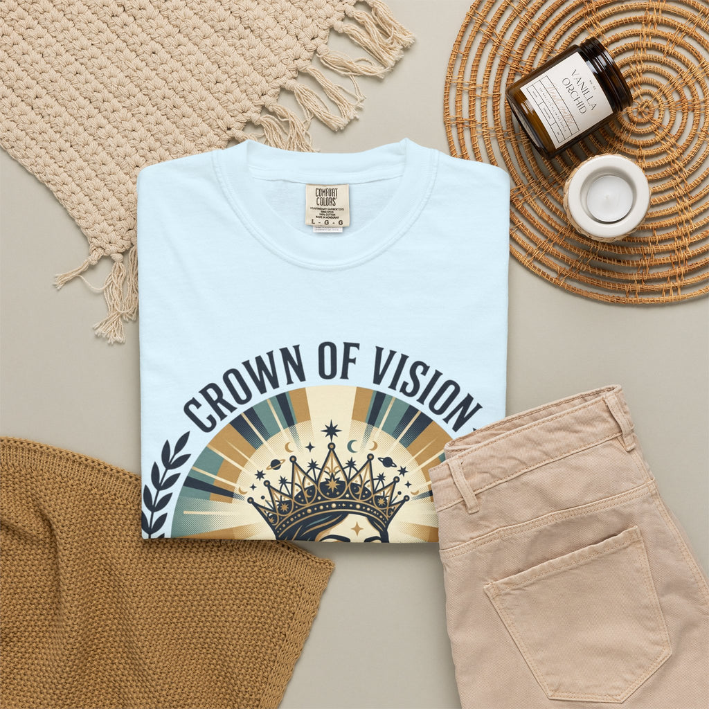 Power Runs Black Crown of Vision T-Shirt — Vintage Inspirational Graphic Tee by Printify