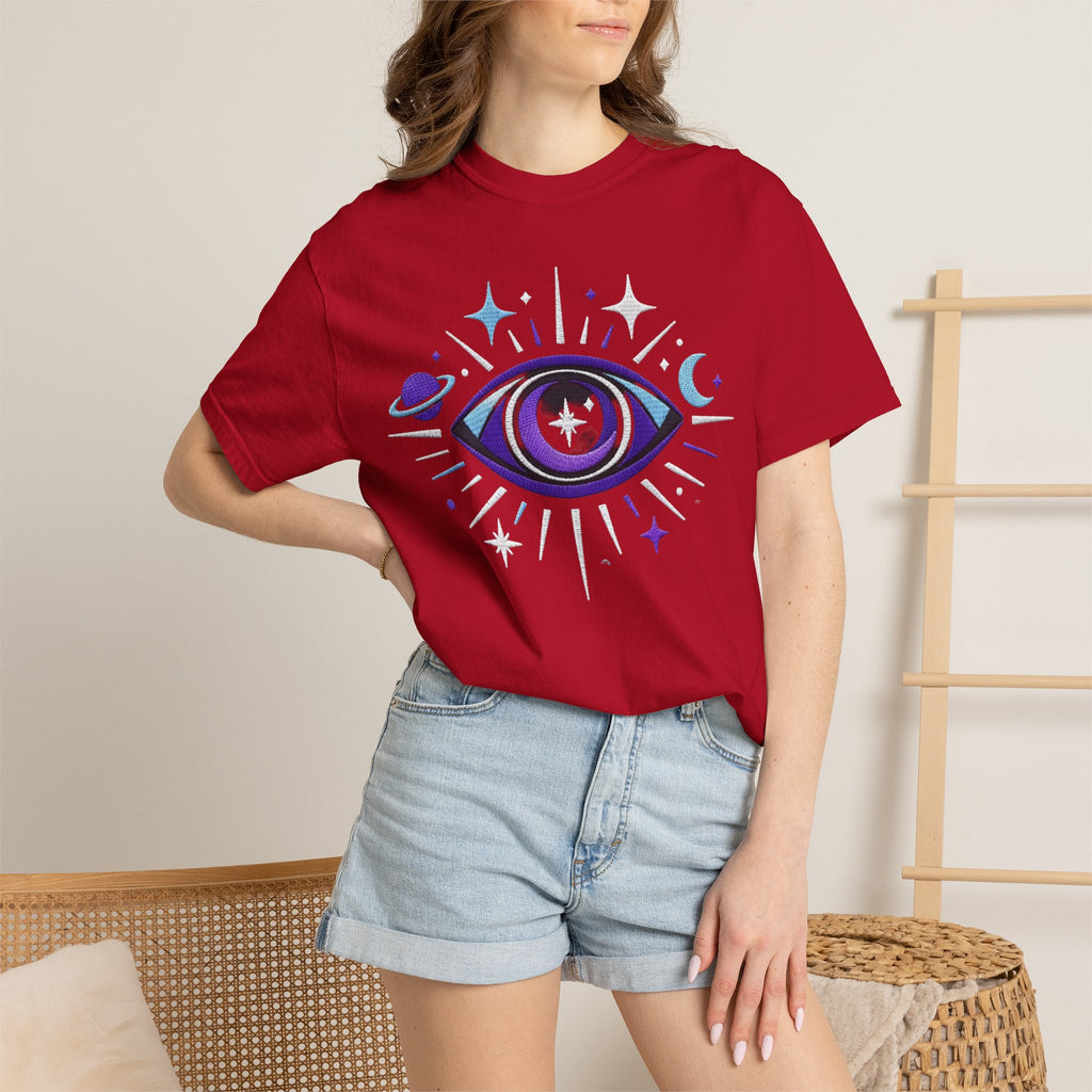 PRB Mystic All-Seeing Eye T-shirt | Cosmic Moon and Stars by Power Runs Black
