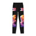 Power Runs Black PRB Pretty Rich Bitch The Collection Abstract Flame Print Leggings — Women’s High-Waist Yoga & Activewear by Power Runs Black