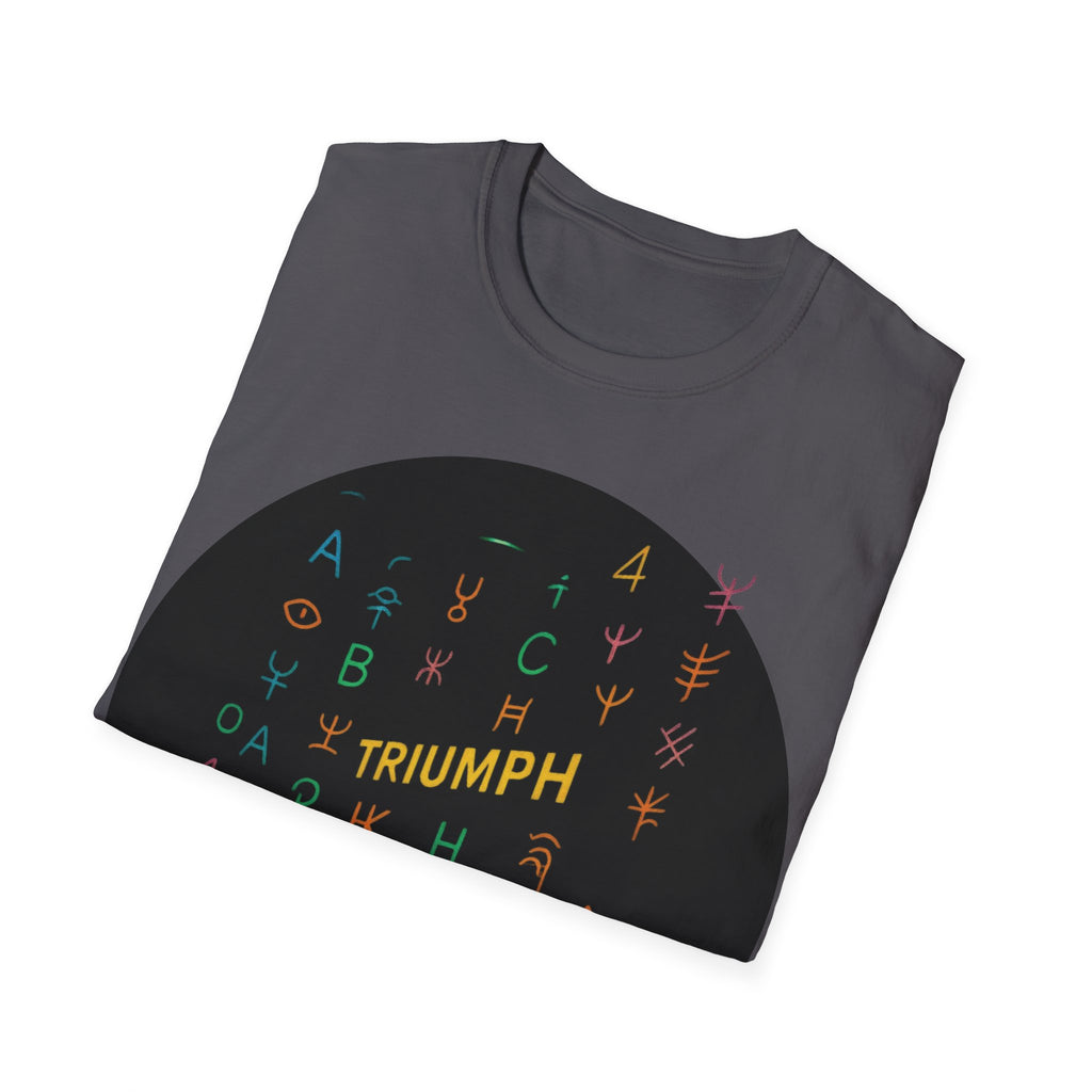 PRB Triumph Afro Hair Silhouette T-Shirt | Black Hair Alphabet Design by Power Runs Black