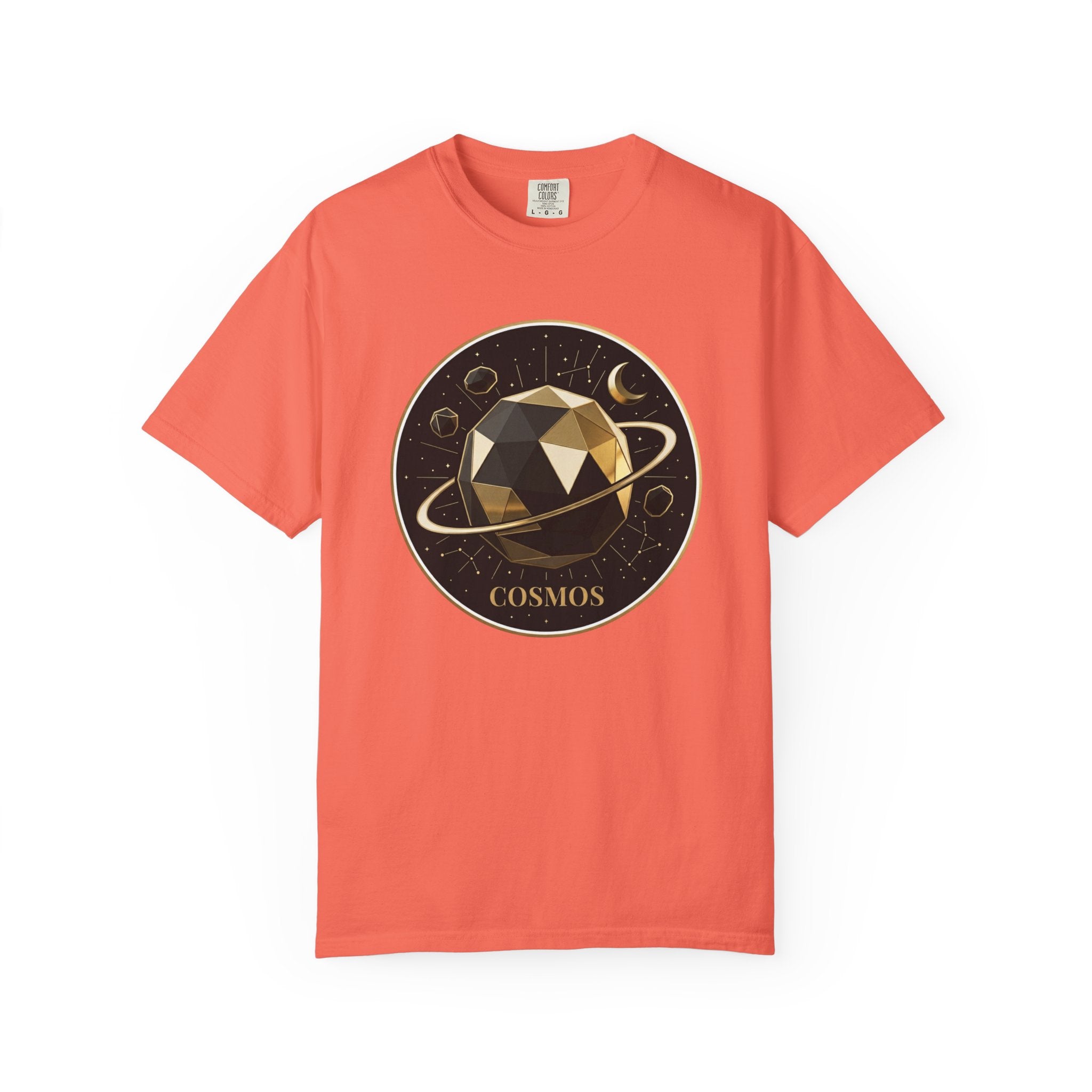 PRB Cosmos Geometric Planet T-Shirt by Power Runs Black