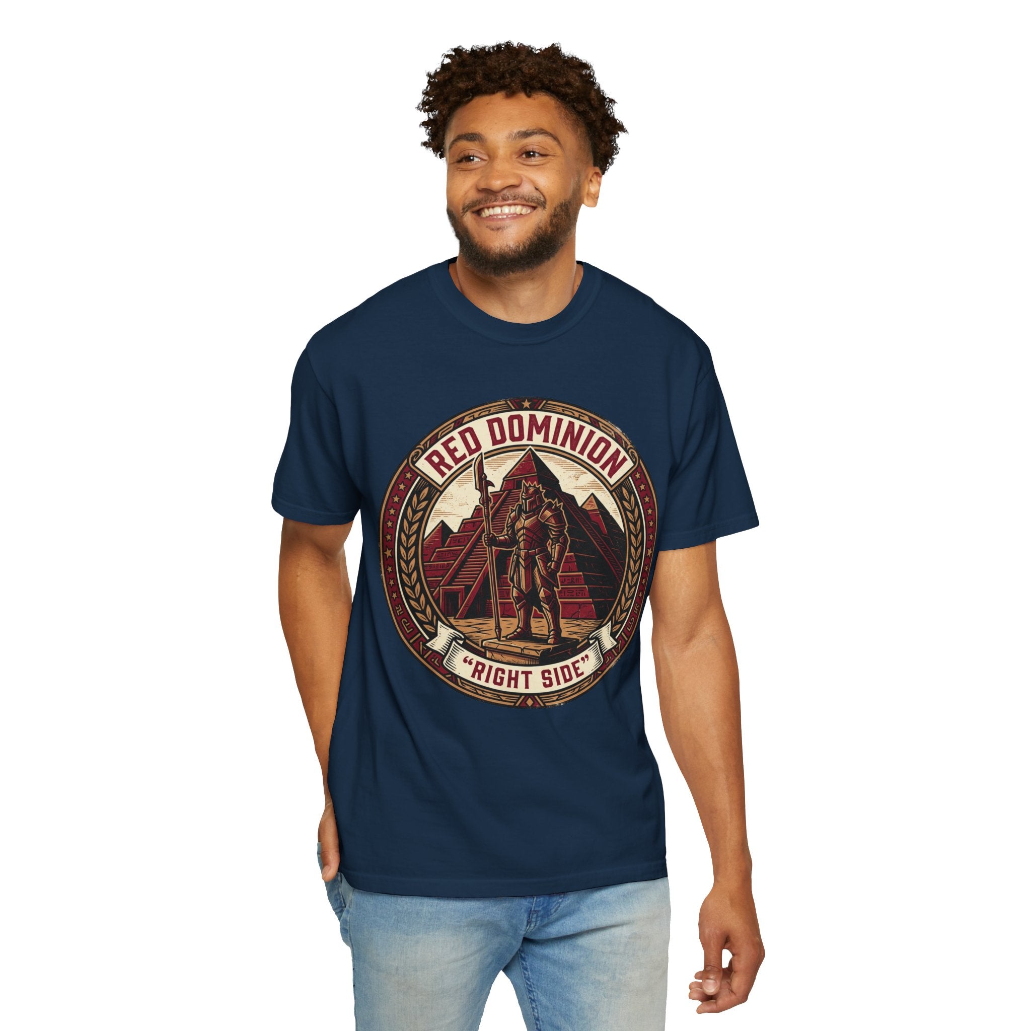 Power Runs Black PRB Red Dominion 'Right Side' Graphic T-Shirt by Power Runs Black