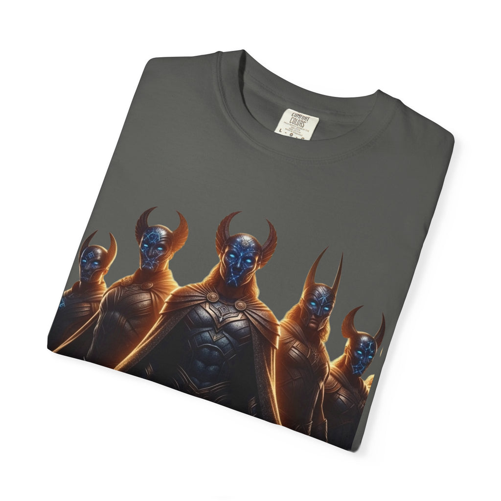 Power Runs Black PRB Dark Legion Graphic T-Shirt — Horned Warriors Fantasy Tee by Power Runs Black