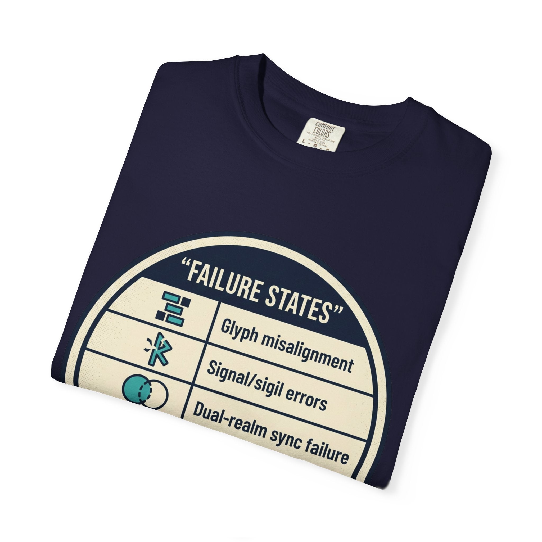 Power Runs Black PRB Failure States T-Shirt — Sci‑Fi Status Badge Graphic Tee by Printify