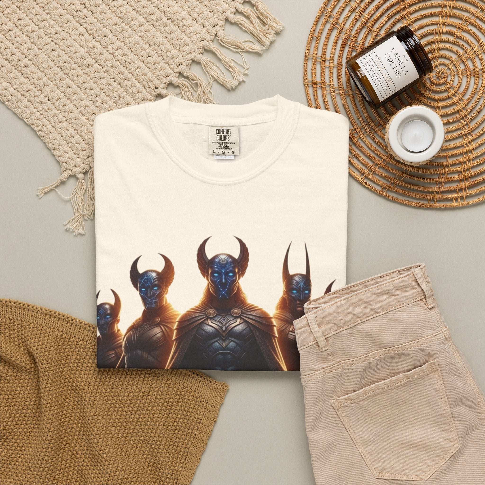 Power Runs Black PRB Dark Legion Graphic T-Shirt — Horned Warriors Fantasy Tee by Power Runs Black