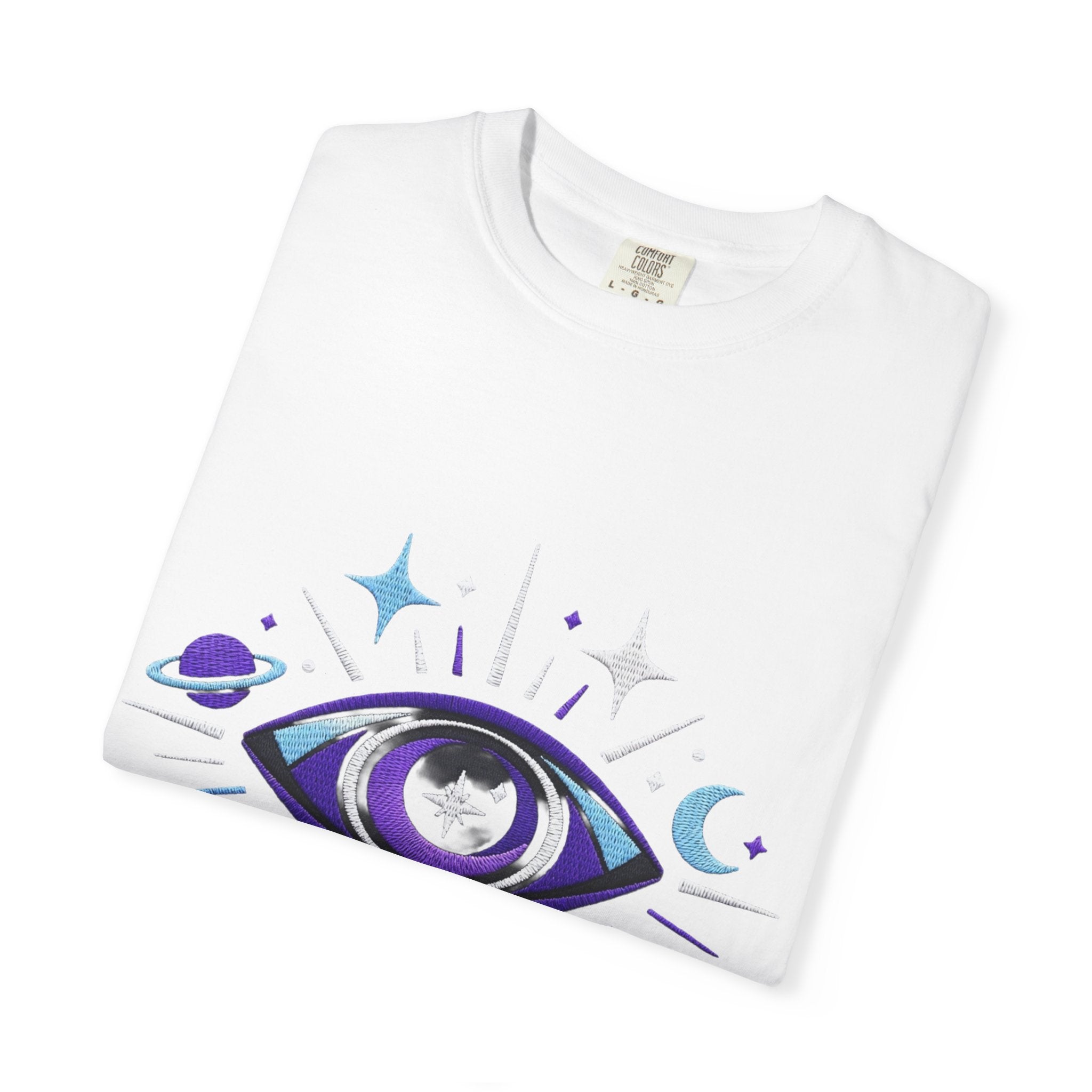 PRB Mystic All-Seeing Eye T-shirt | Cosmic Moon and Stars by Printify