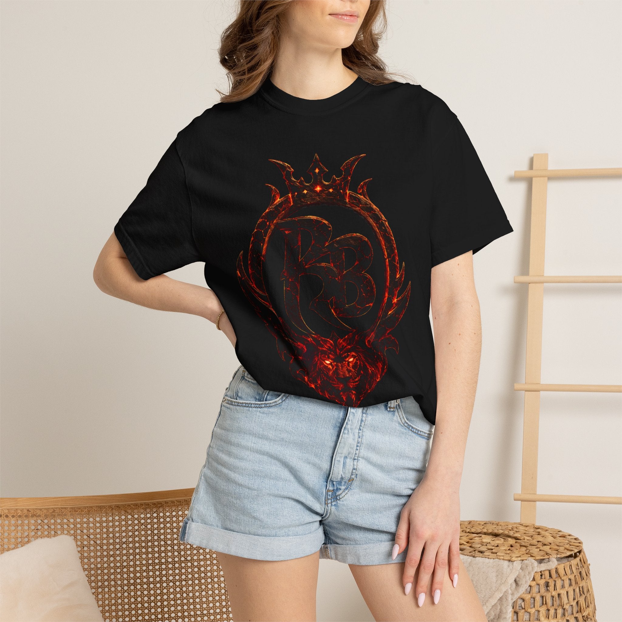Power Runs Back PRB Flame Logo T-shirt | Fiery Emblem Tee, Grunge Rock Chic by Printify
