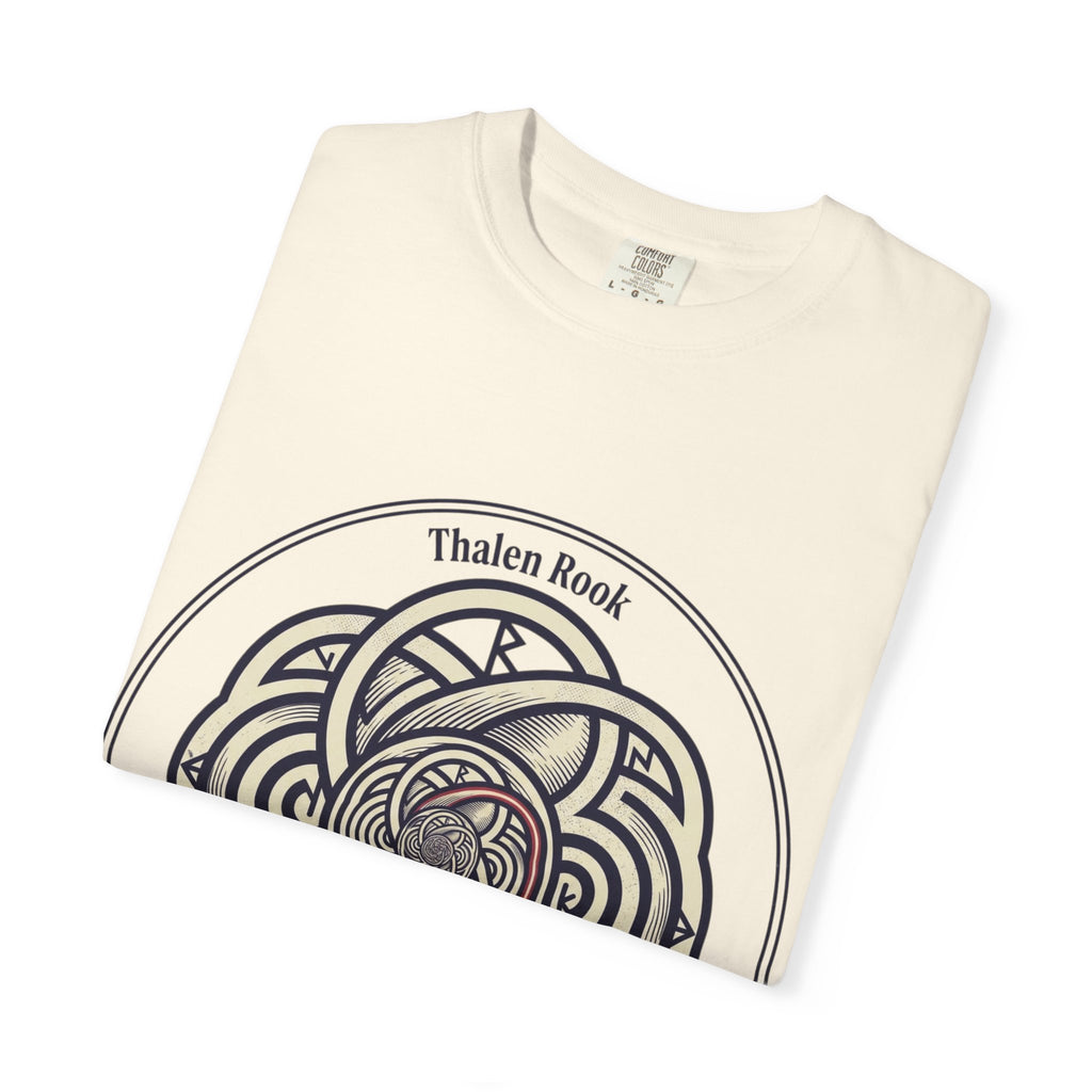 Power Runs Black PRB Thalen Rook Celtic Knot Graphic T-Shirt — "He stared too long..." Quote Tee by Printify