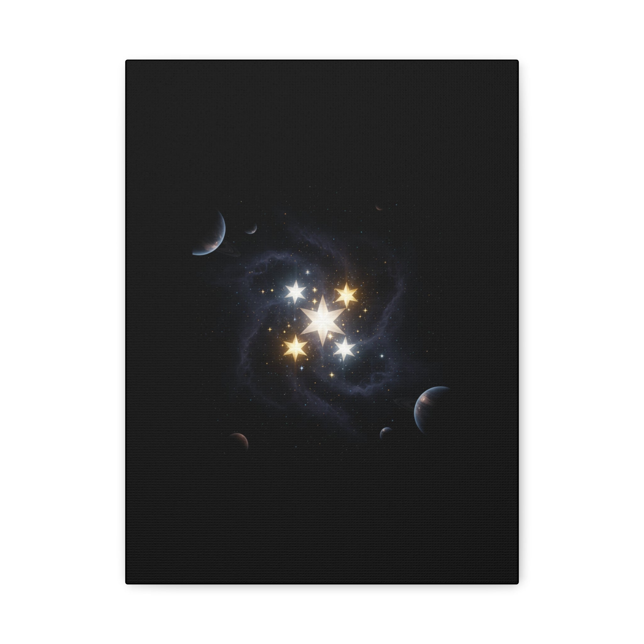 PRB Celestial Star Cluster Matte Canvas Print — Cosmic Planets Wall Art by Printify
