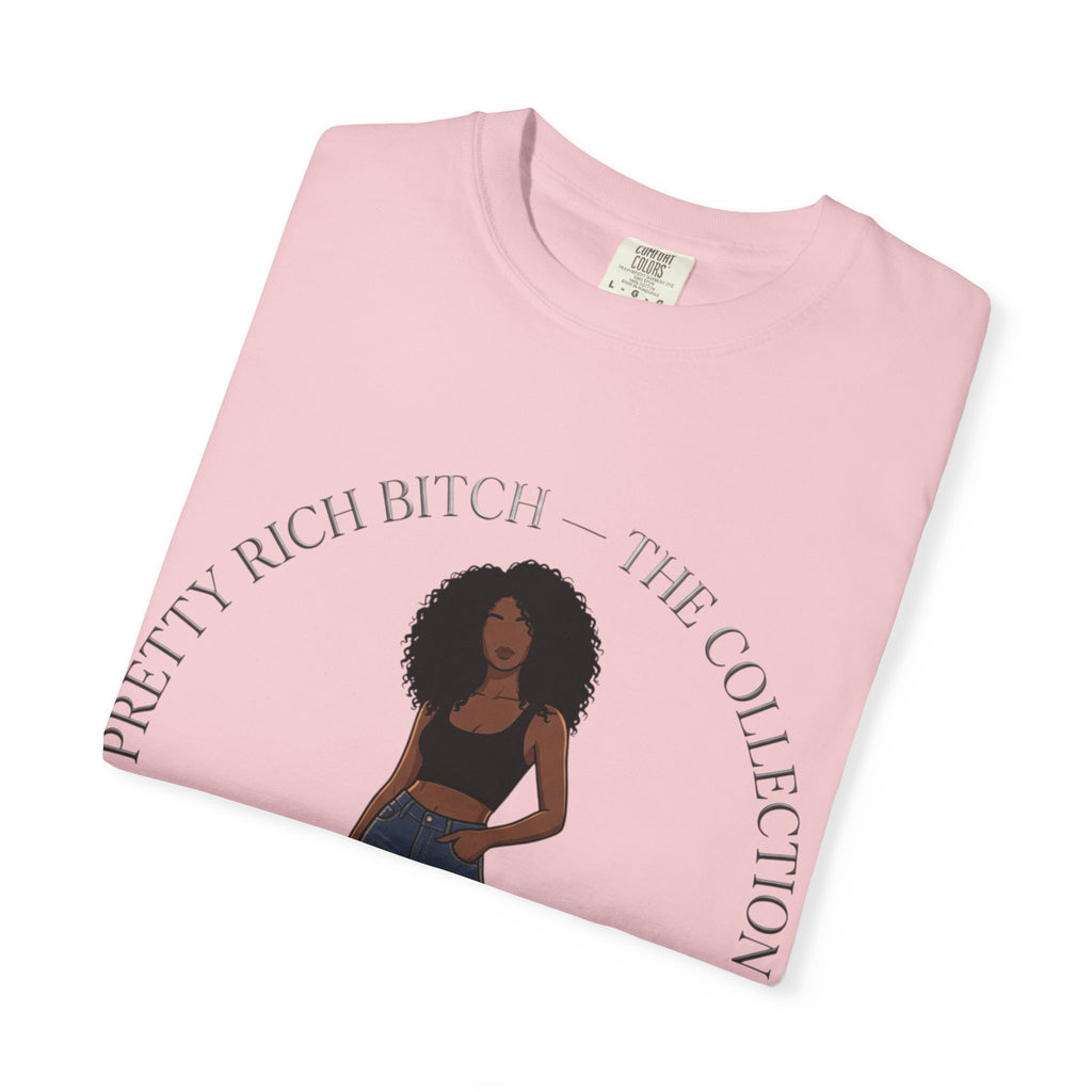 Pretty Rich Bitch The Collection by PRB Graphic Tee (Afro Curly Woman) by Power Runs Black