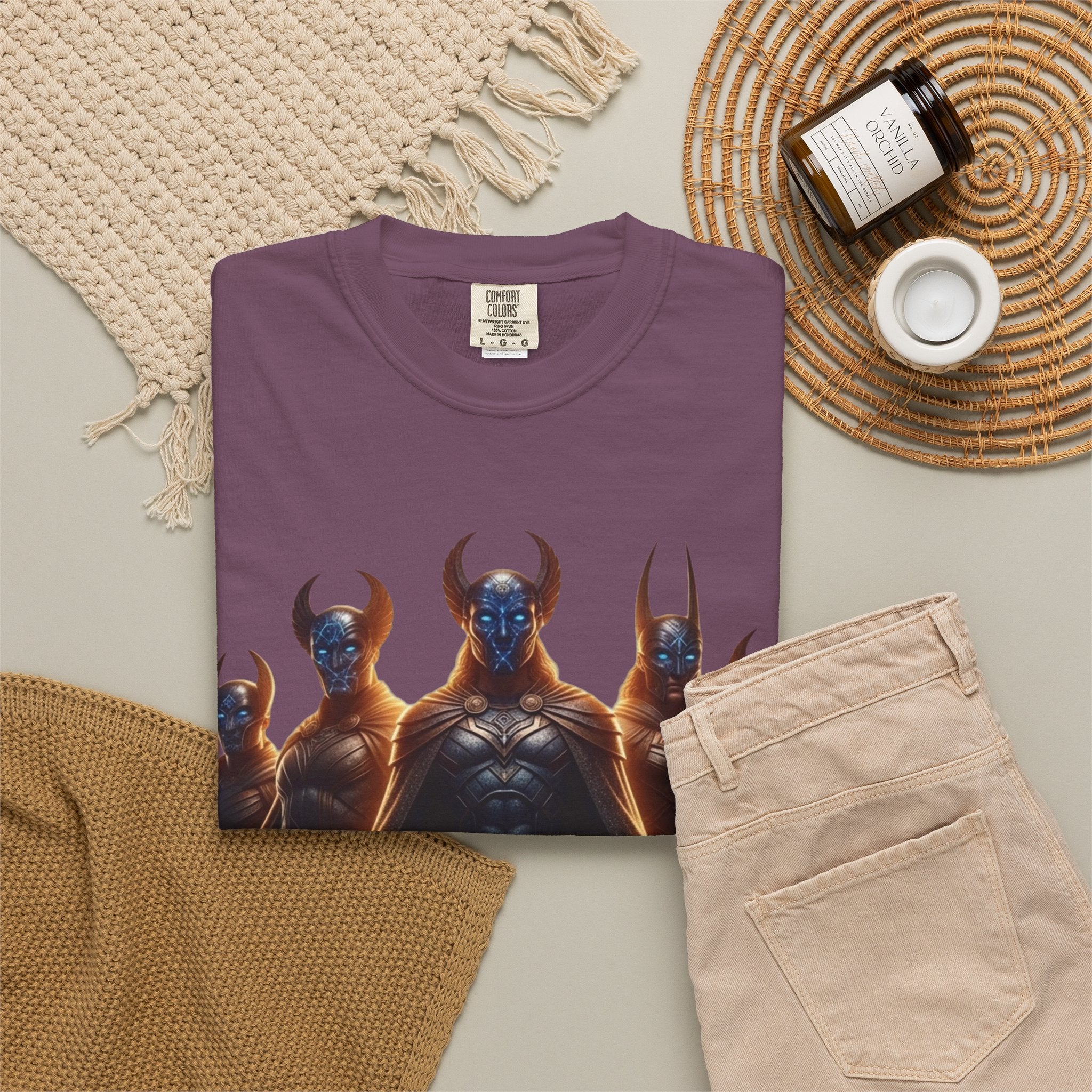 Power Runs Black PRB Dark Legion Graphic T-Shirt — Horned Warriors Fantasy Tee by Power Runs Black