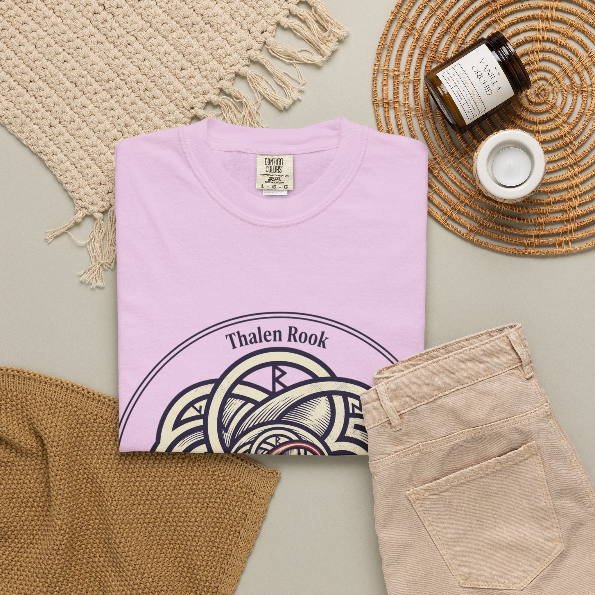 Power Runs Black PRB Thalen Rook Celtic Knot Graphic T-Shirt — "He stared too long..." Quote Tee by Printify