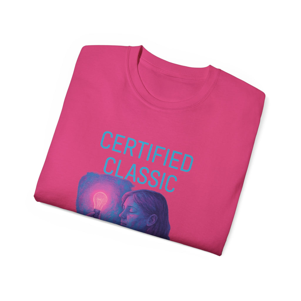 PRB Certified Classic portrait tee | Retro portrait holding light by Power Runs Black
