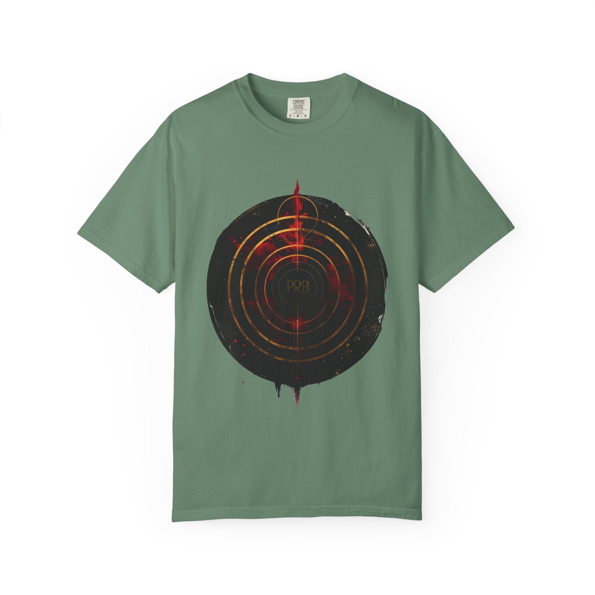 PRB Target Bullseye T-Shirt — Retro Circular Target Graphic Tee by Power Runs Black