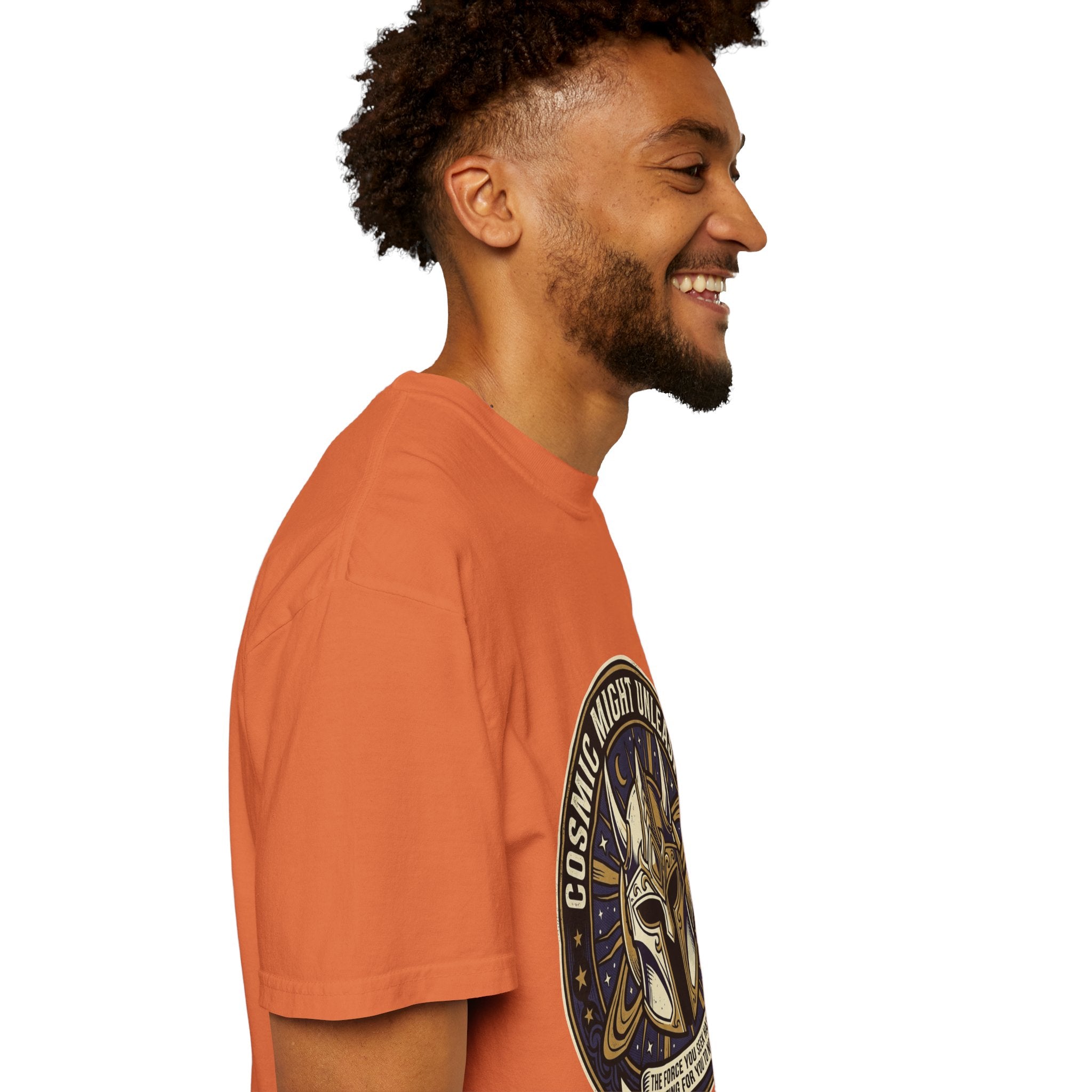 PRB Starforged Flex Cosmic Might Unleashed T-Shirt — Mythic Helmet Graphic Tee by Power Runs Black