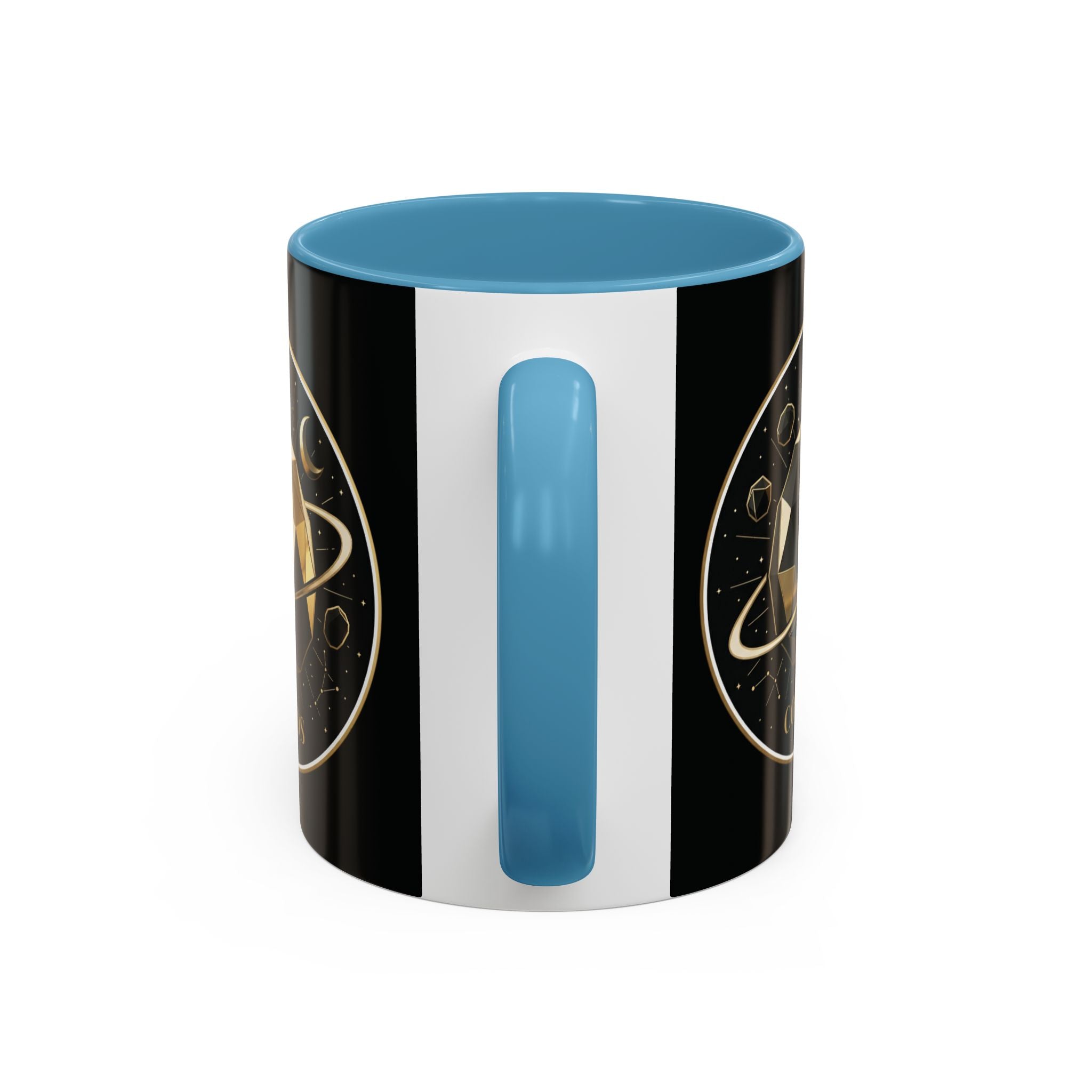 PRB Gold Cosmos Design Accent Coffee Mug | The Break, Planet Illustration by Power Runs Black