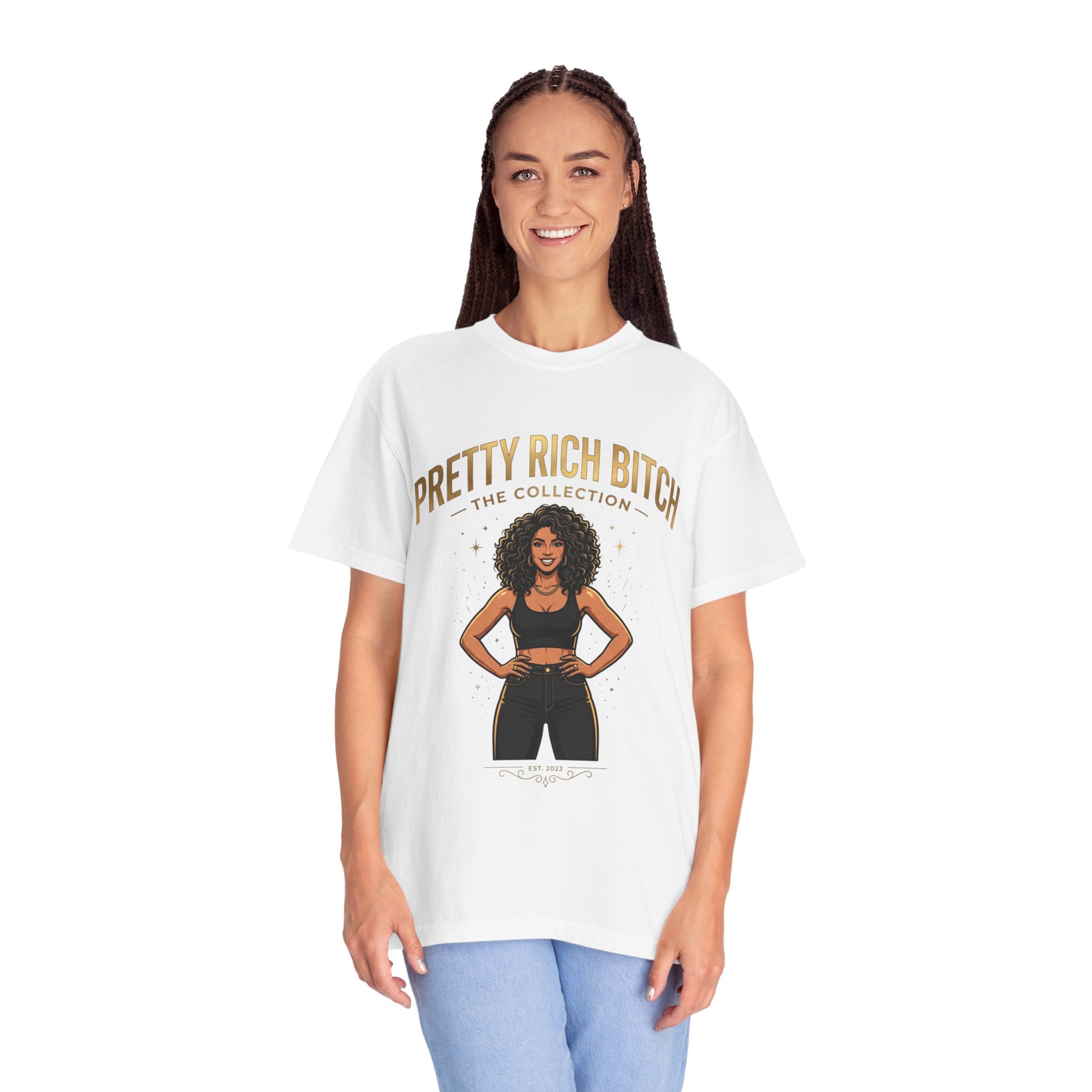 Pretty Rich Bitch The Collection by PRB T-Shirt — Empowered Black Woman Graphic Tee by Power Runs Black