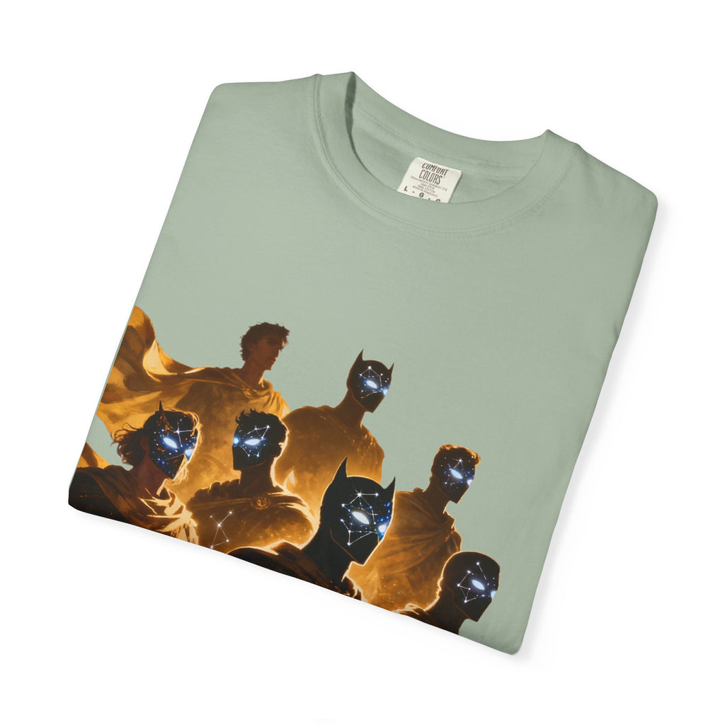 PRB Cosmic Heroes Graphic Tee (Golden Cloaks & Starry Faces) by Printify
