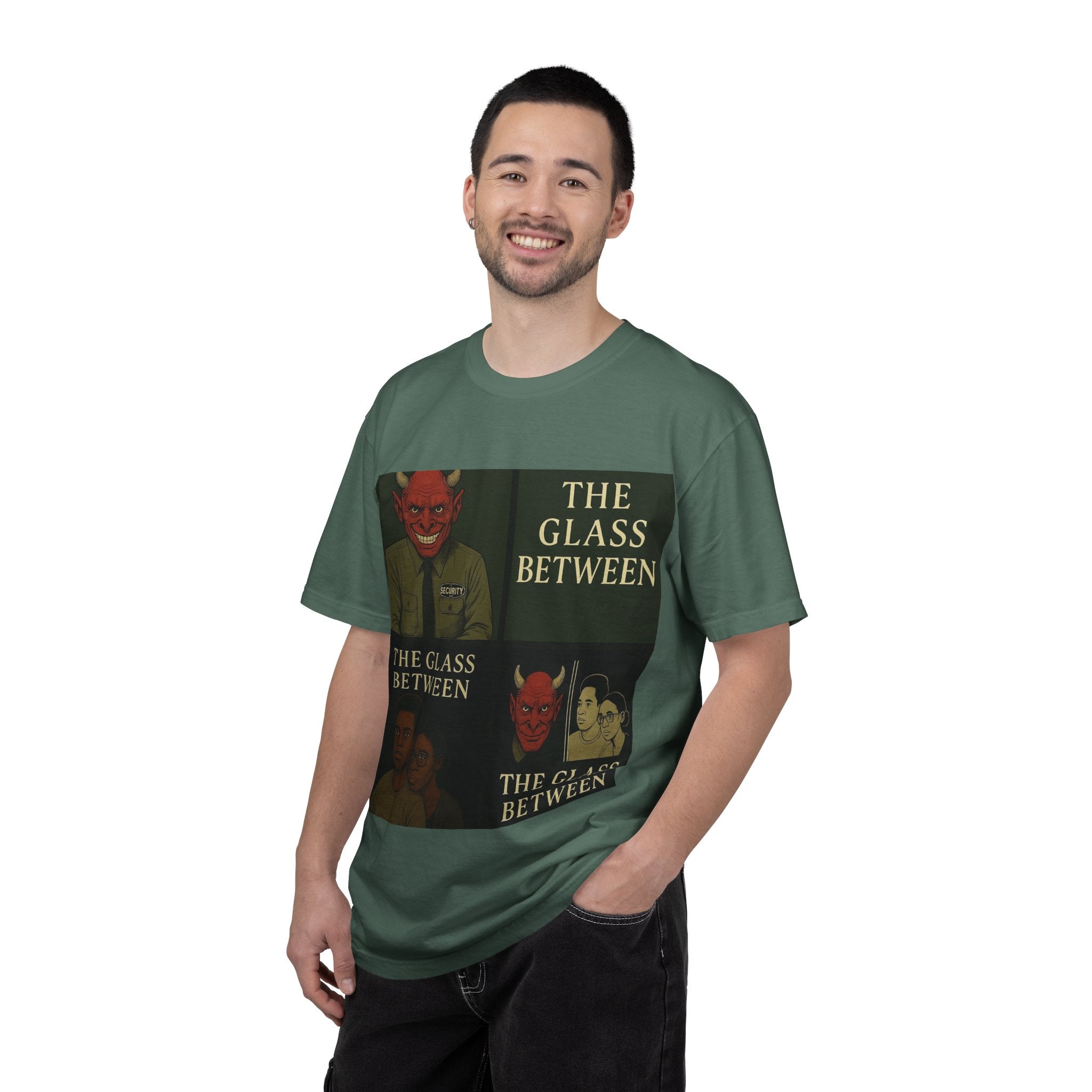 PRB The Glass Between Vintage Collage T-Shirt by Power Runs Black