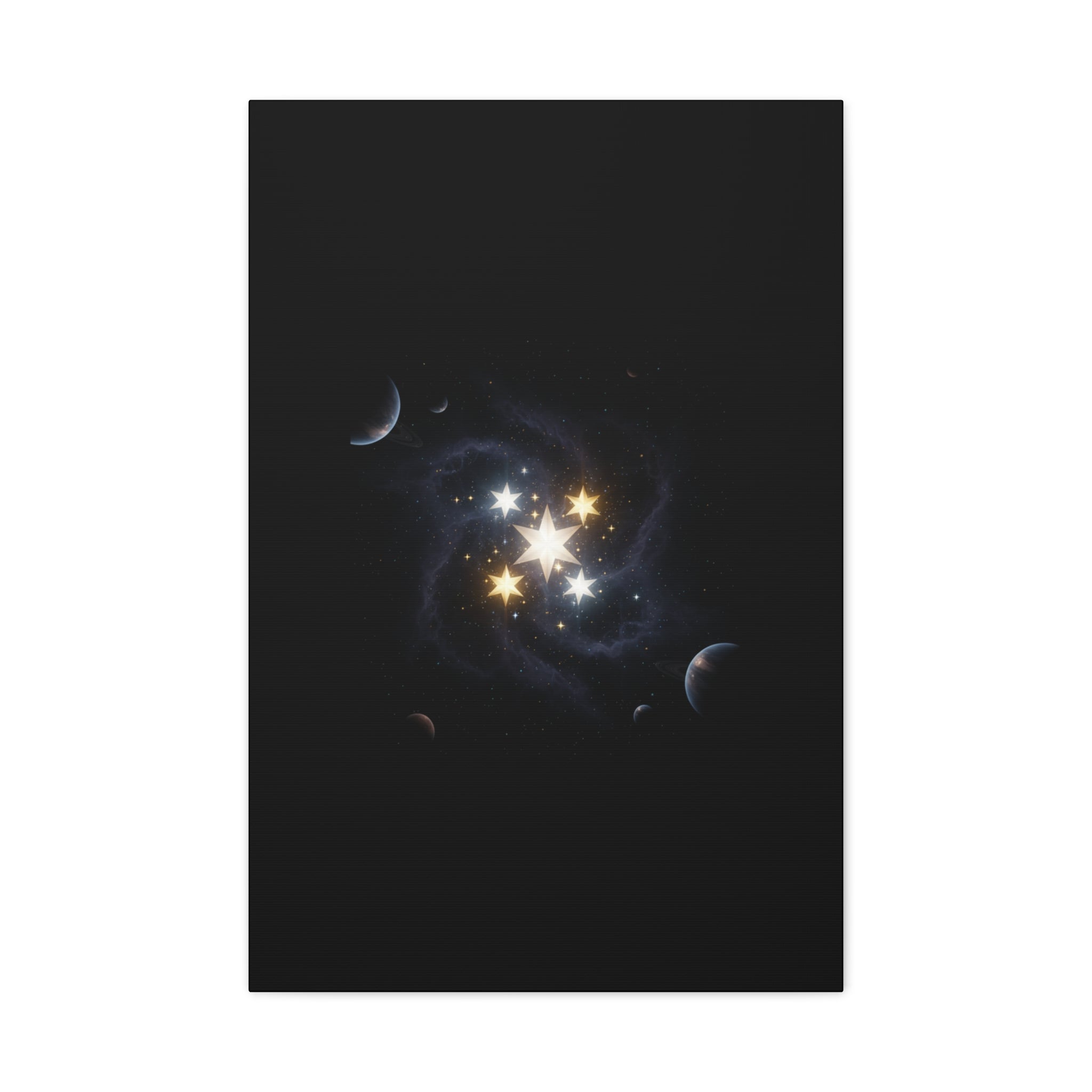 Power Runs Black PRB Glowing Star Constellation Canvas by Power Runs Black