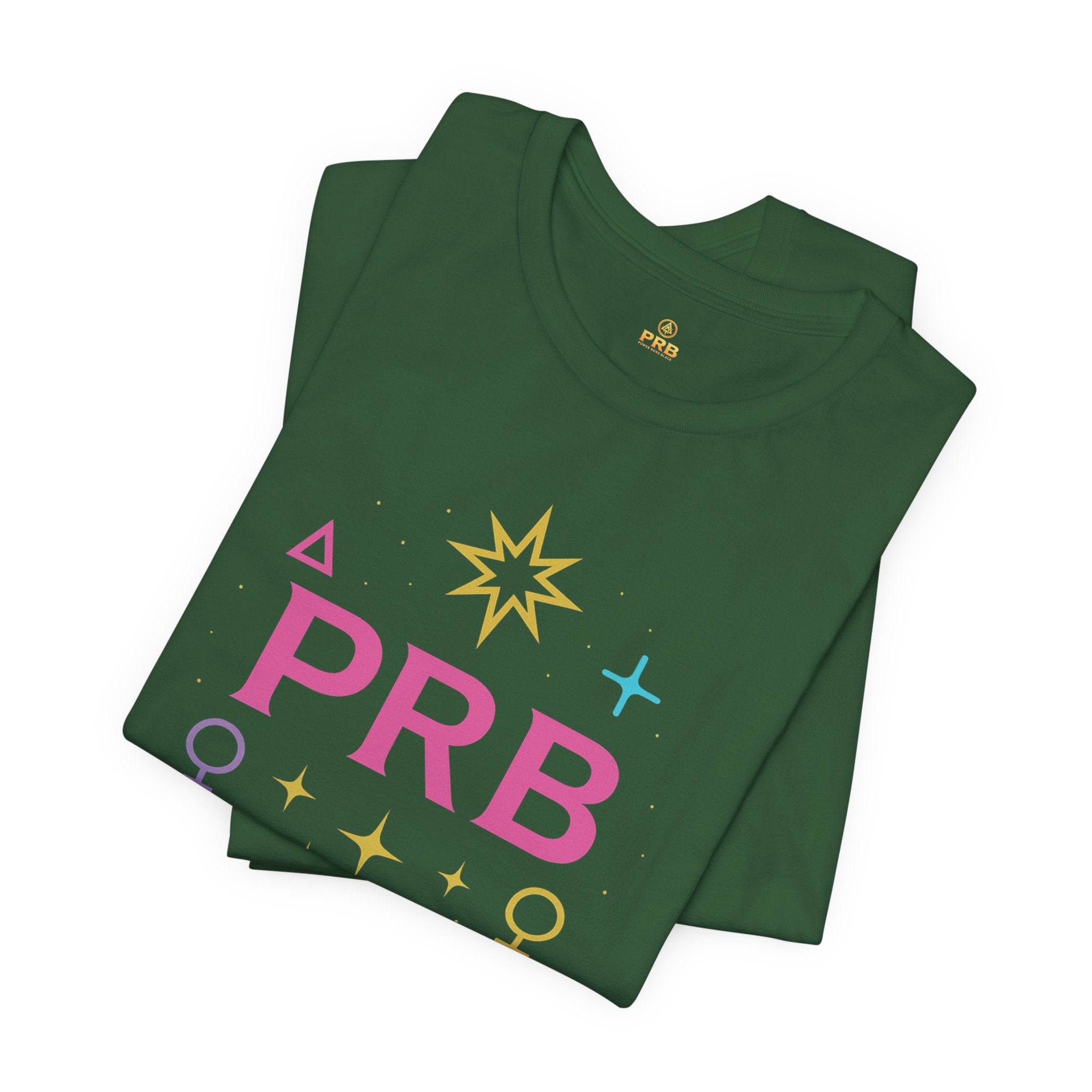 Pretty Rich Bitch The Collection by PRB Floral Lotus T‑Shirt — Colorful Spiritual Symbol Tee by Power Runs Black